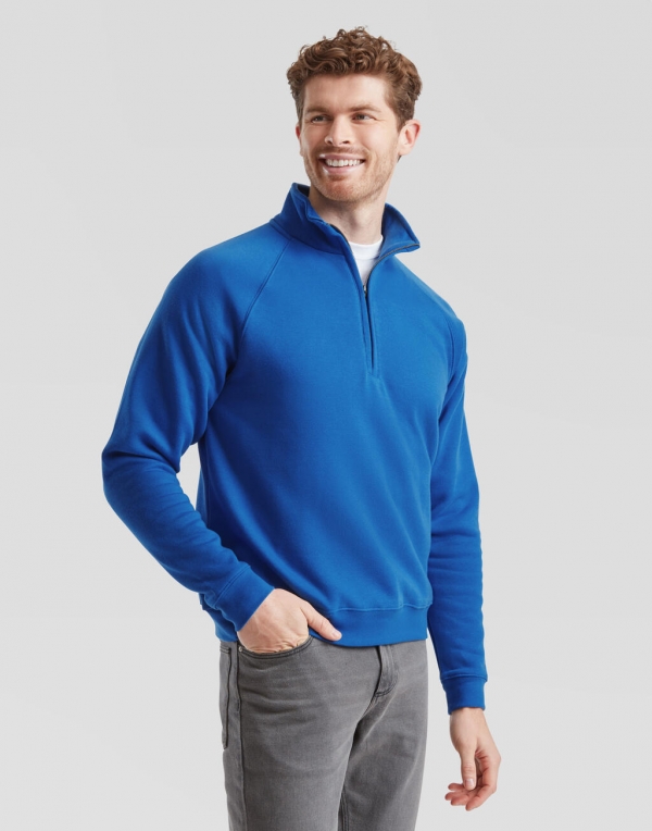 Fruit of the Loom Premium Zip Neck Sweat