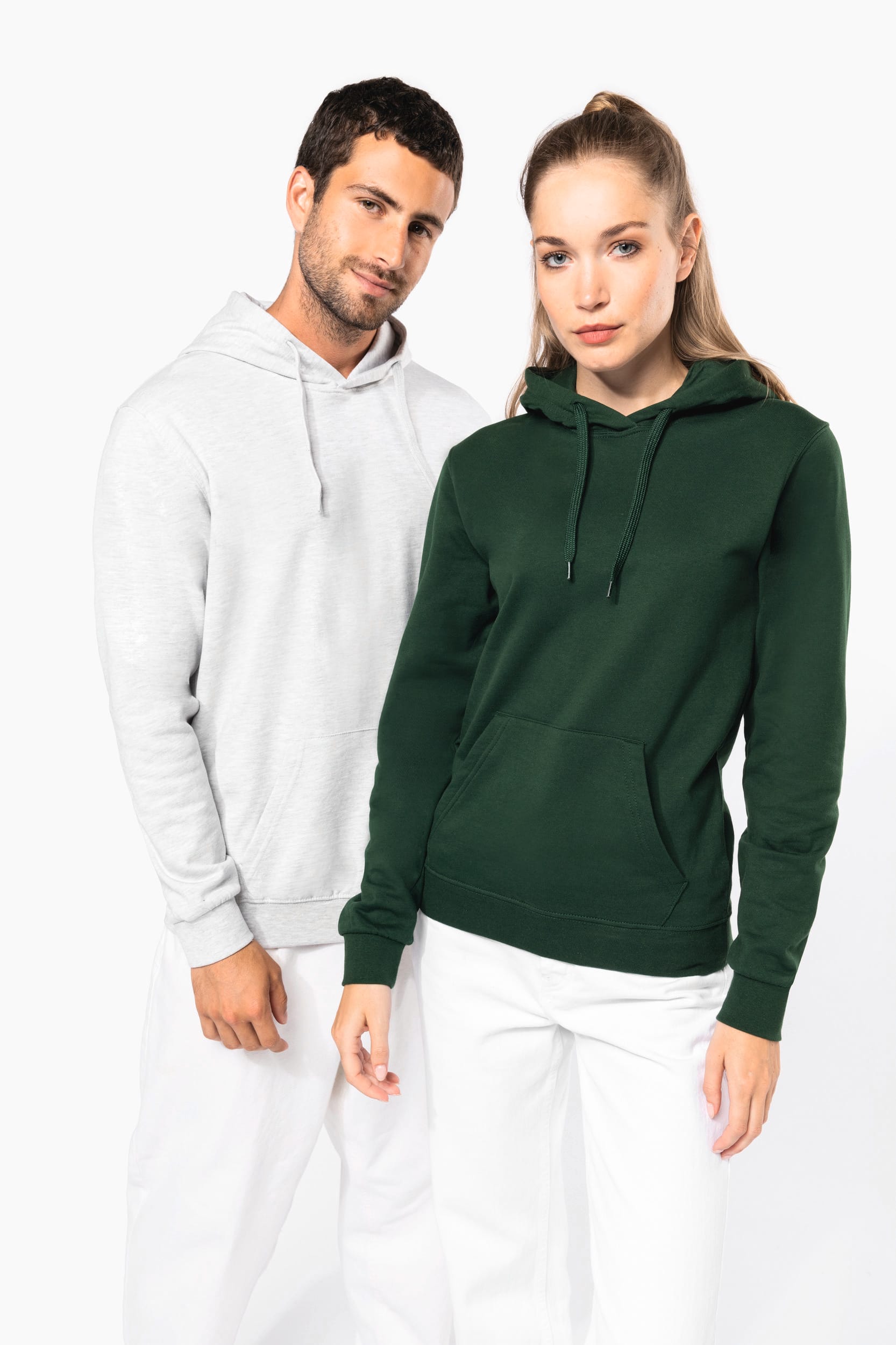 Gerecycled sweater met capuchon uniseks