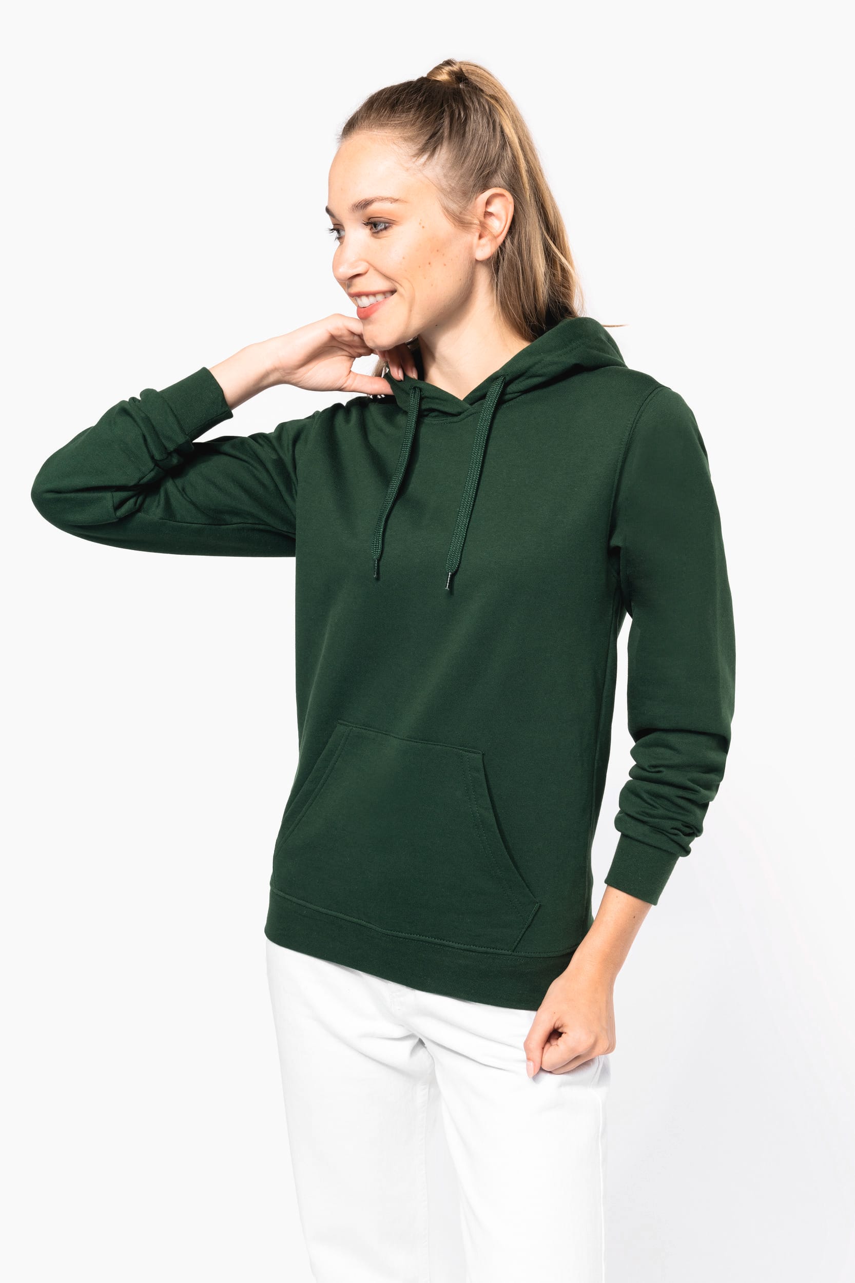 Gerecycled sweater met capuchon uniseks