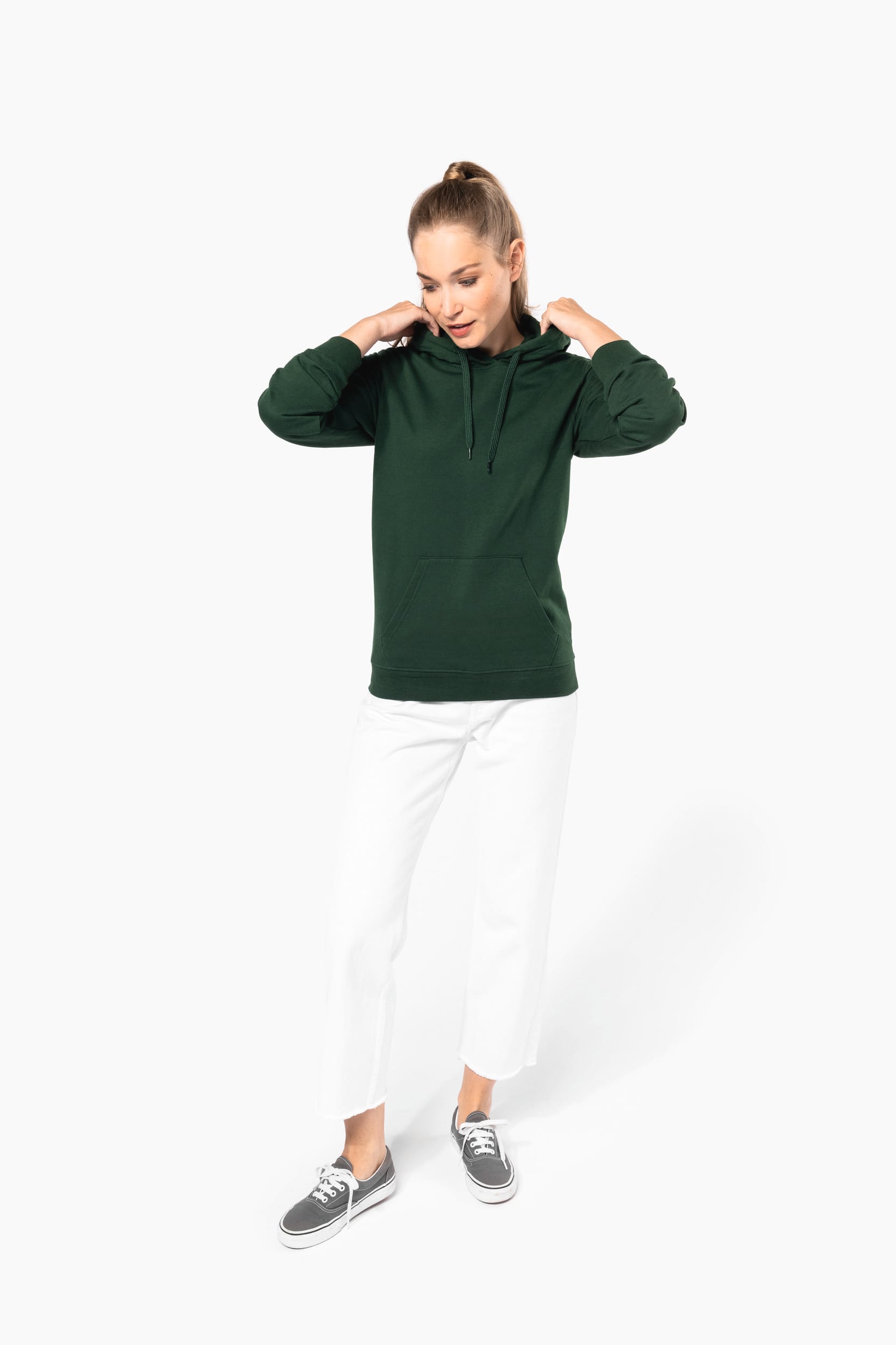 Gerecycled sweater met capuchon uniseks