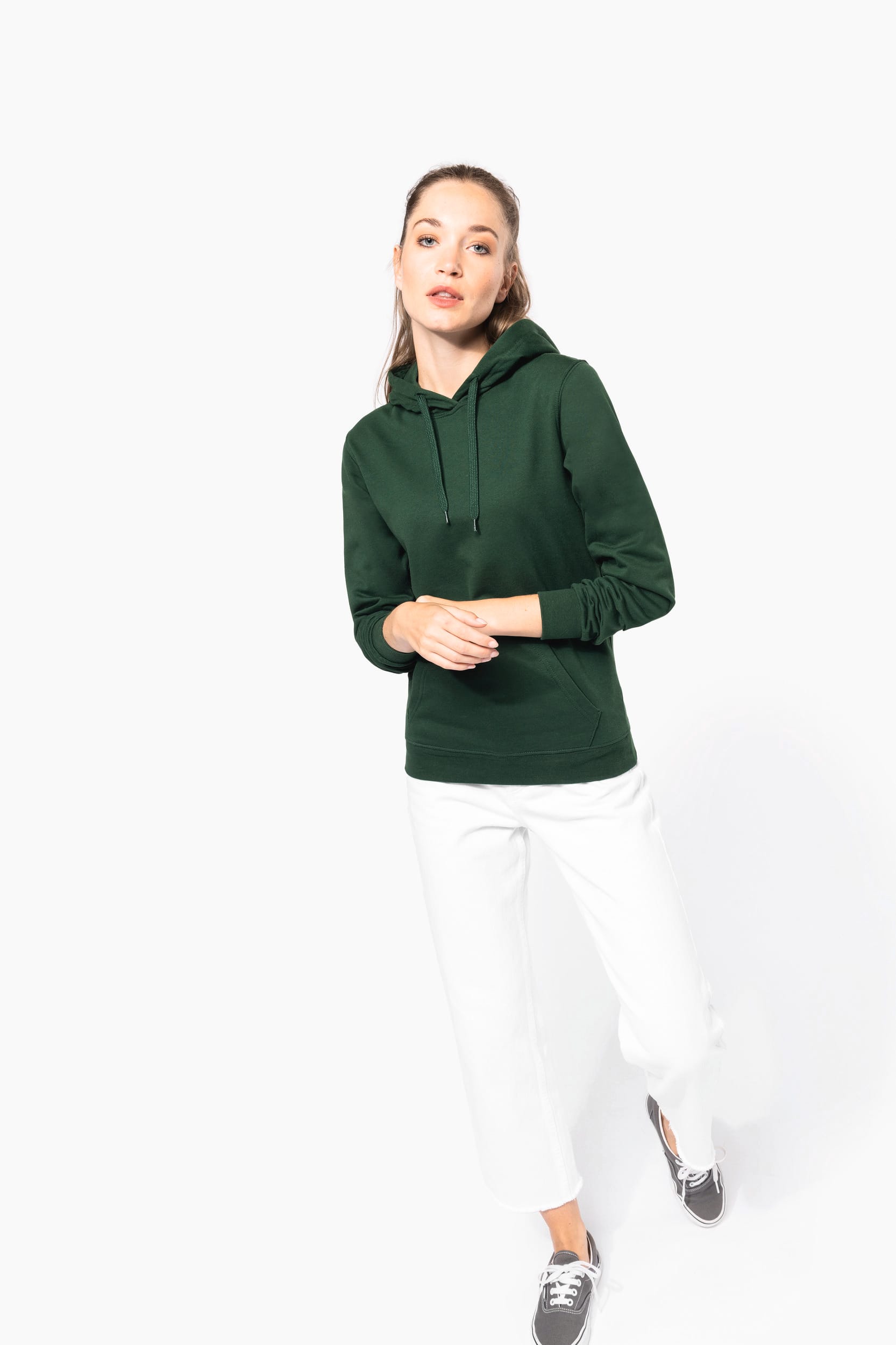 Gerecycled sweater met capuchon uniseks