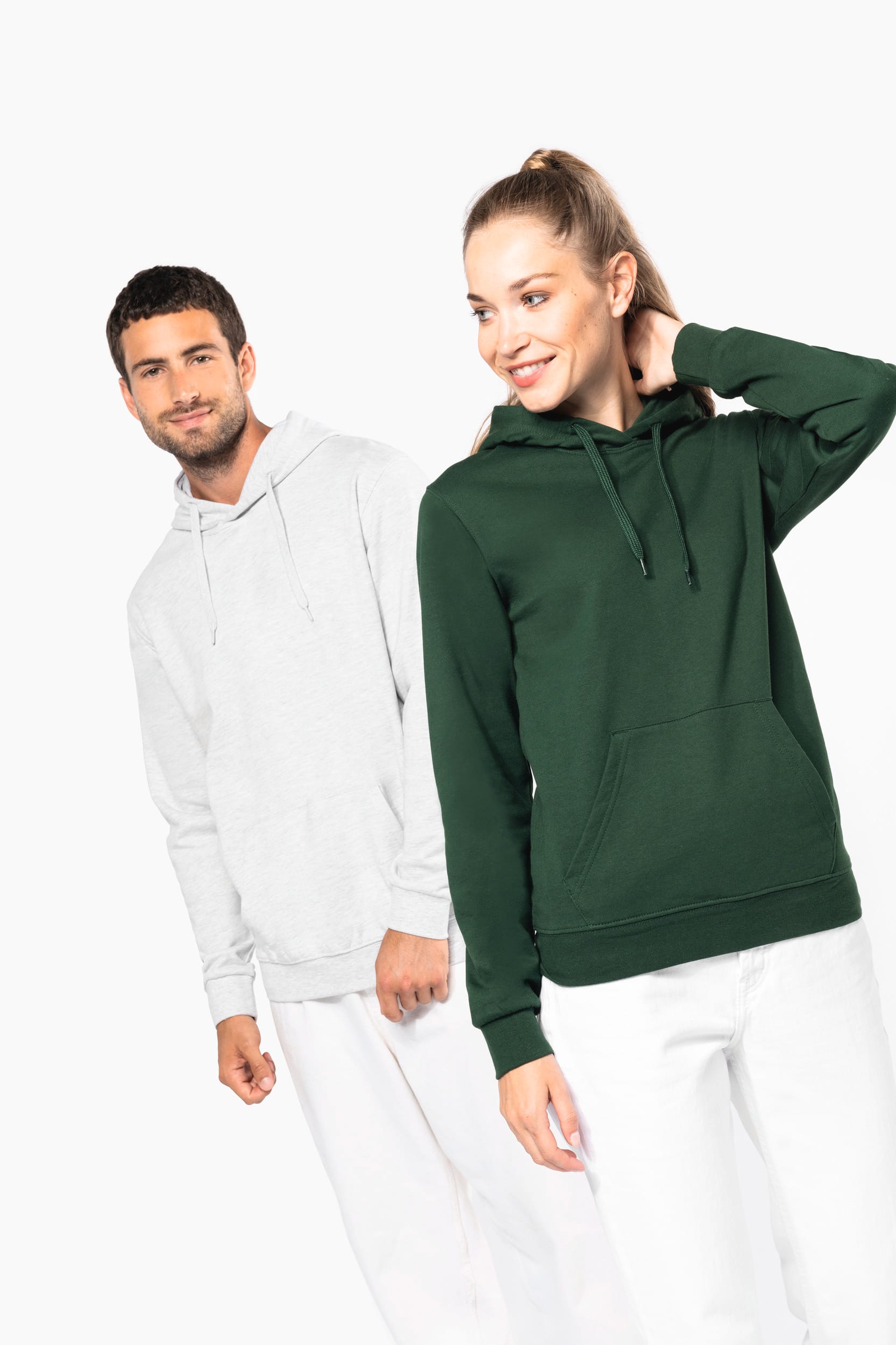 Gerecycled sweater met capuchon uniseks