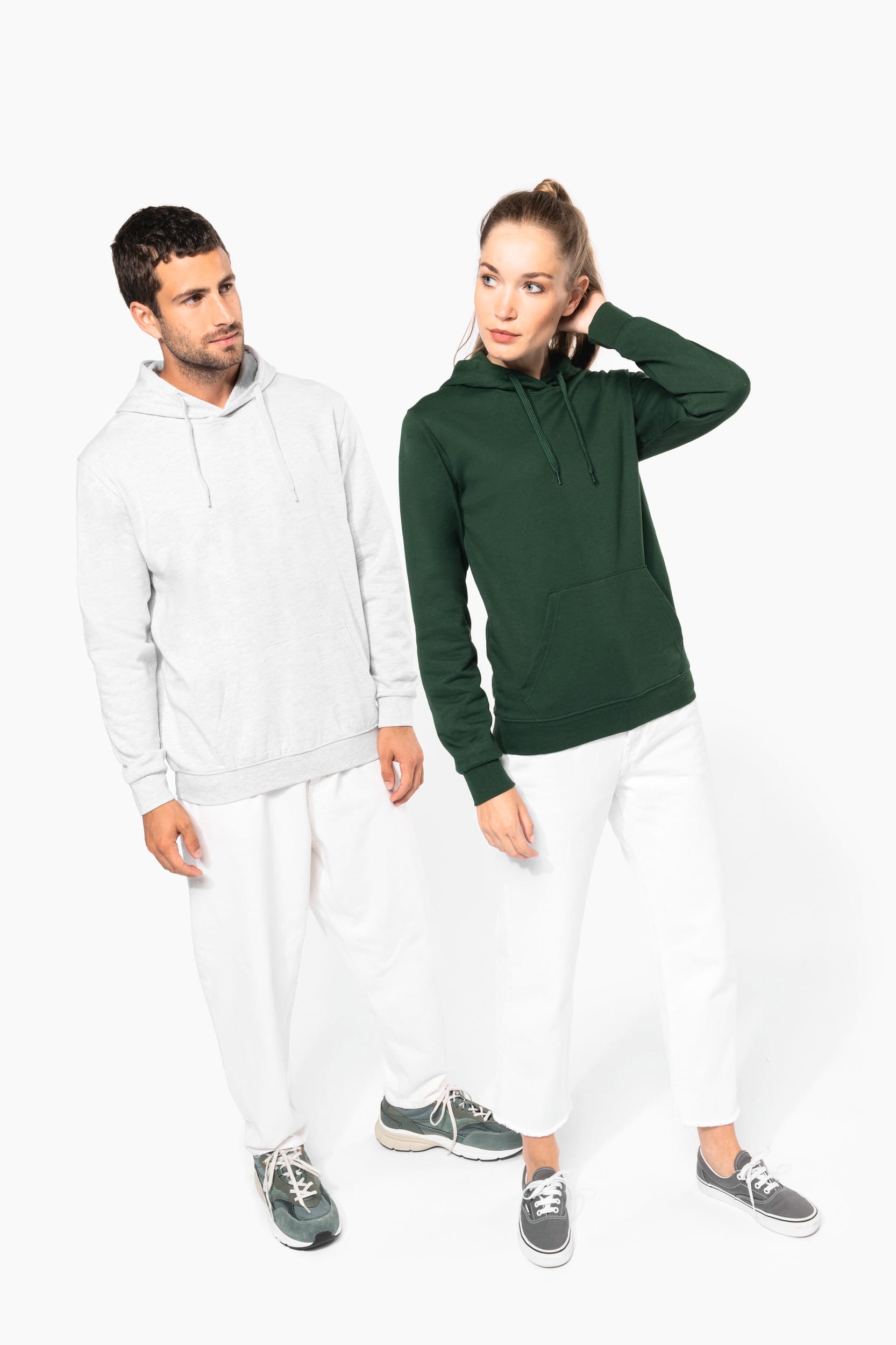 Gerecycled sweater met capuchon uniseks