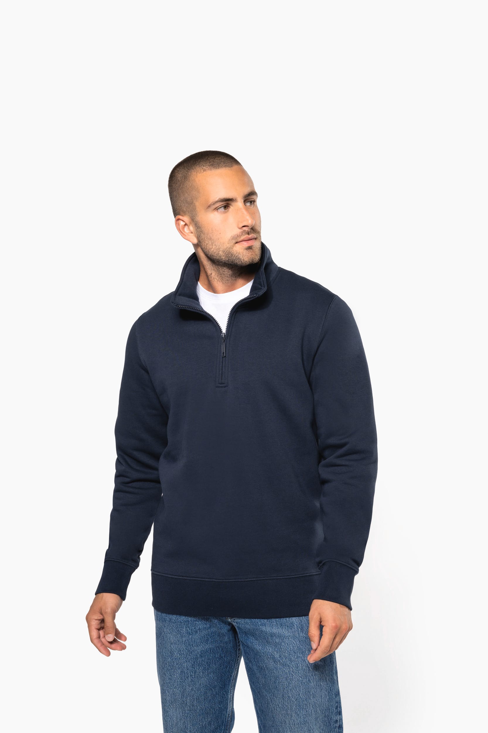 Sweater met ritskraag