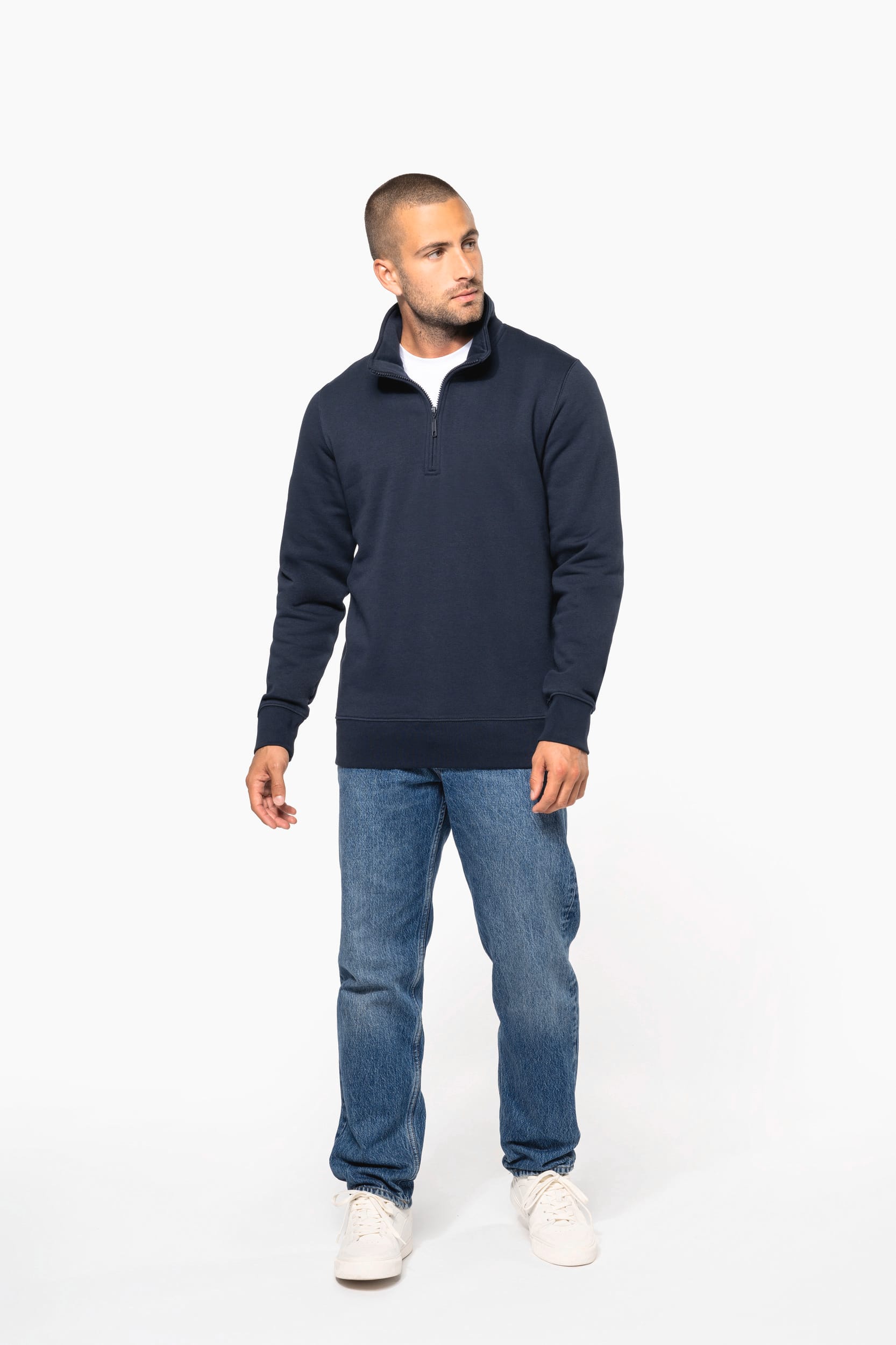 Sweater met ritskraag