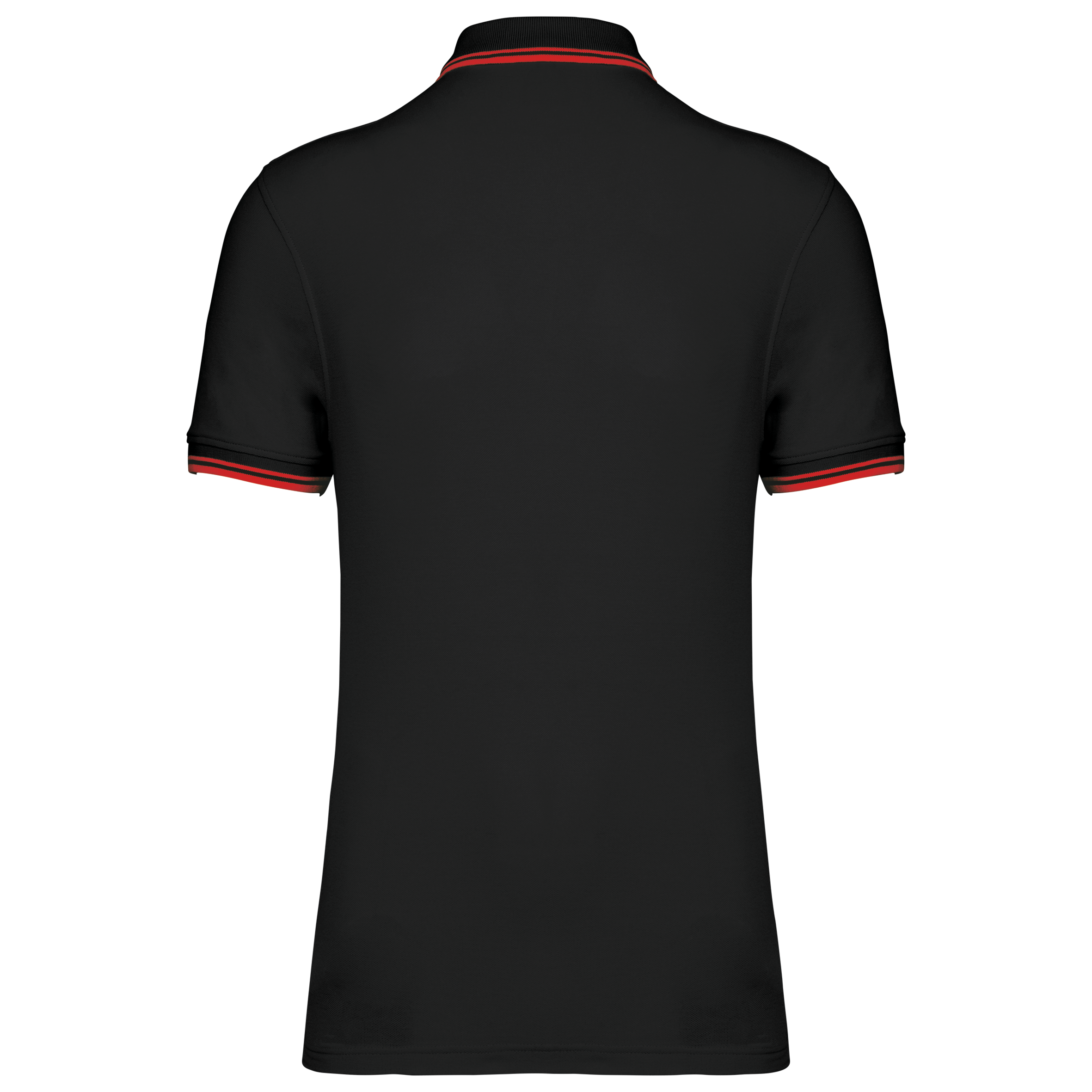 Herenpolo met korte mouwen en contrasterende bies