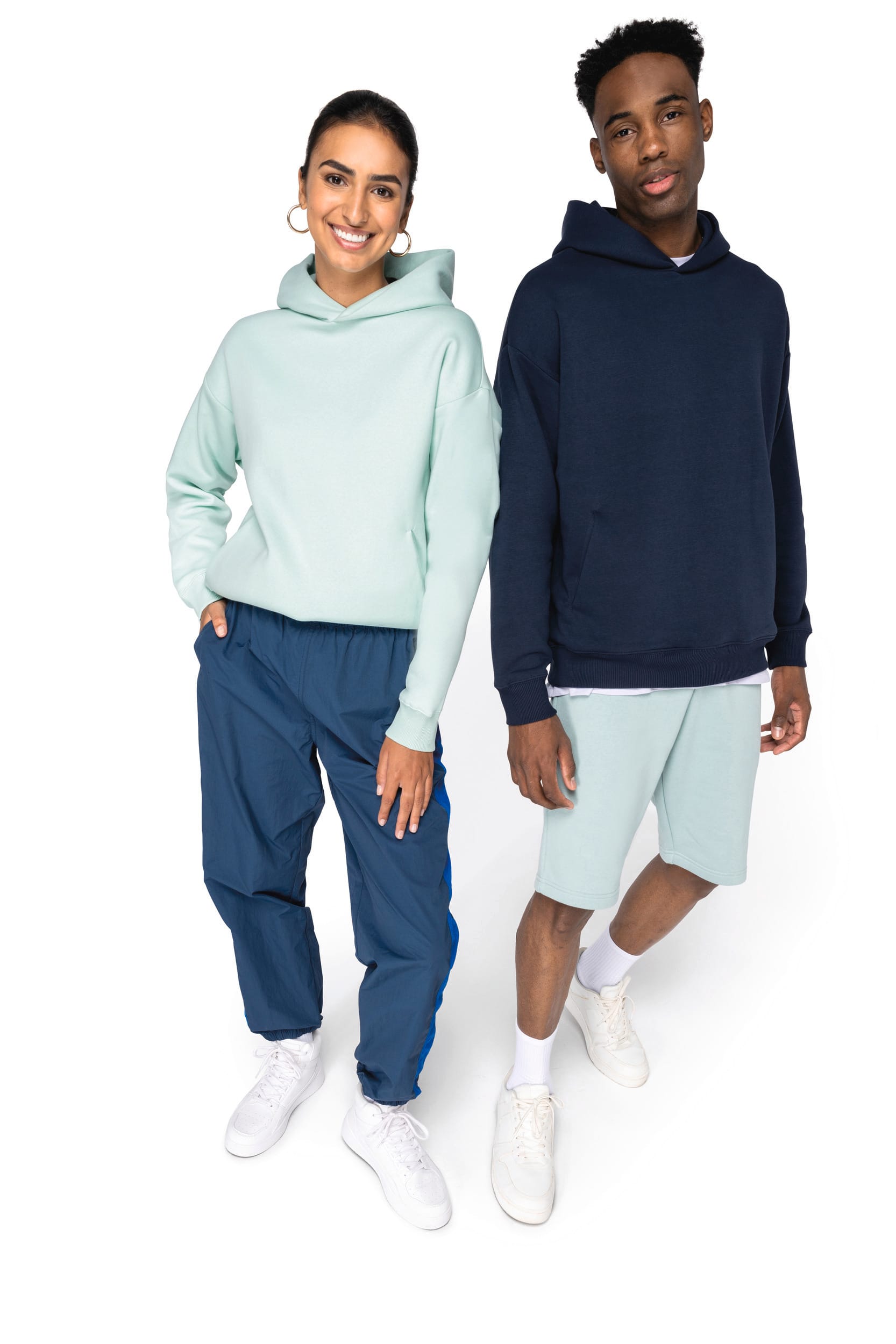 Ecologische uniseks oversized sweater met capuchon