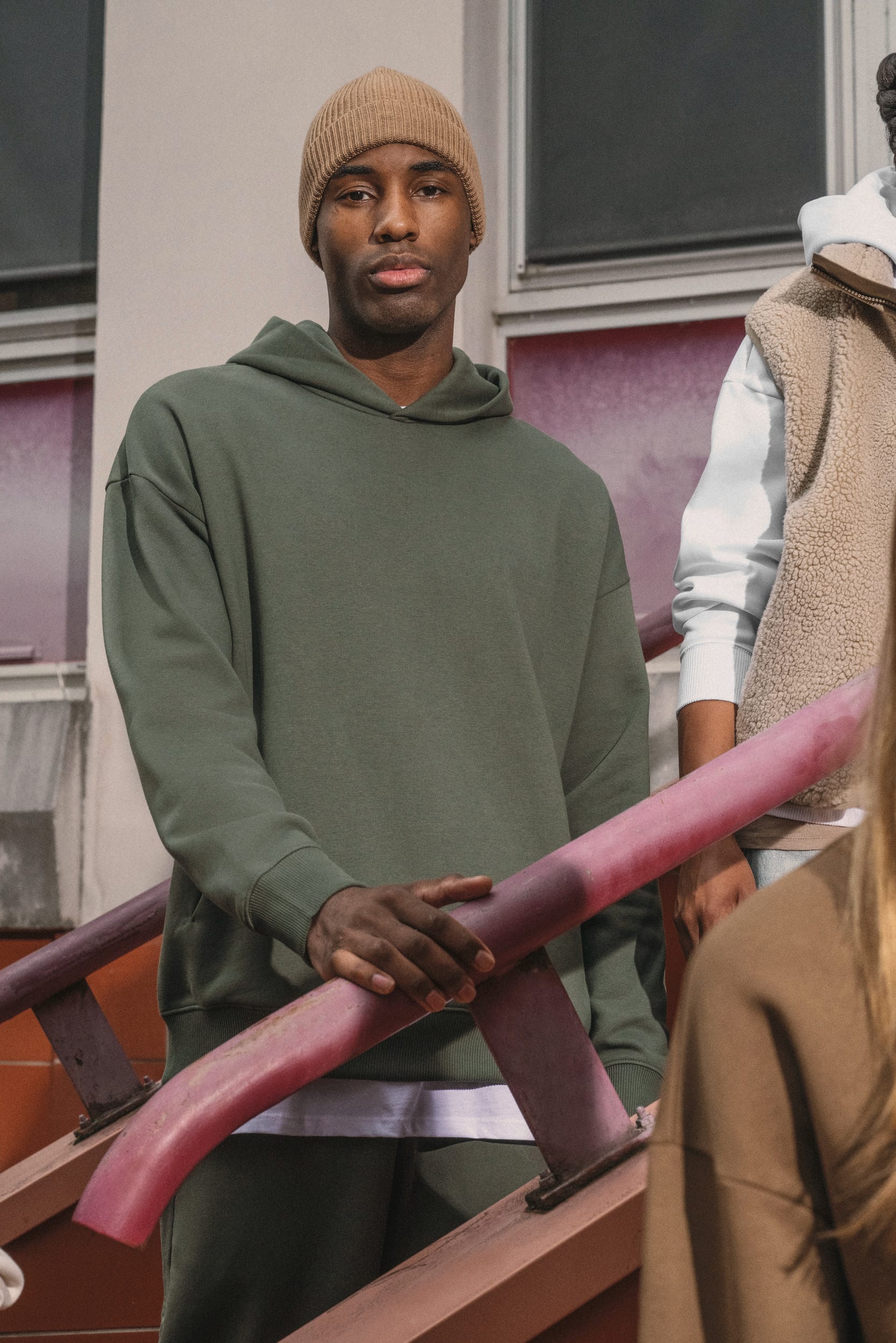 Ecologische uniseks oversized sweater met capuchon