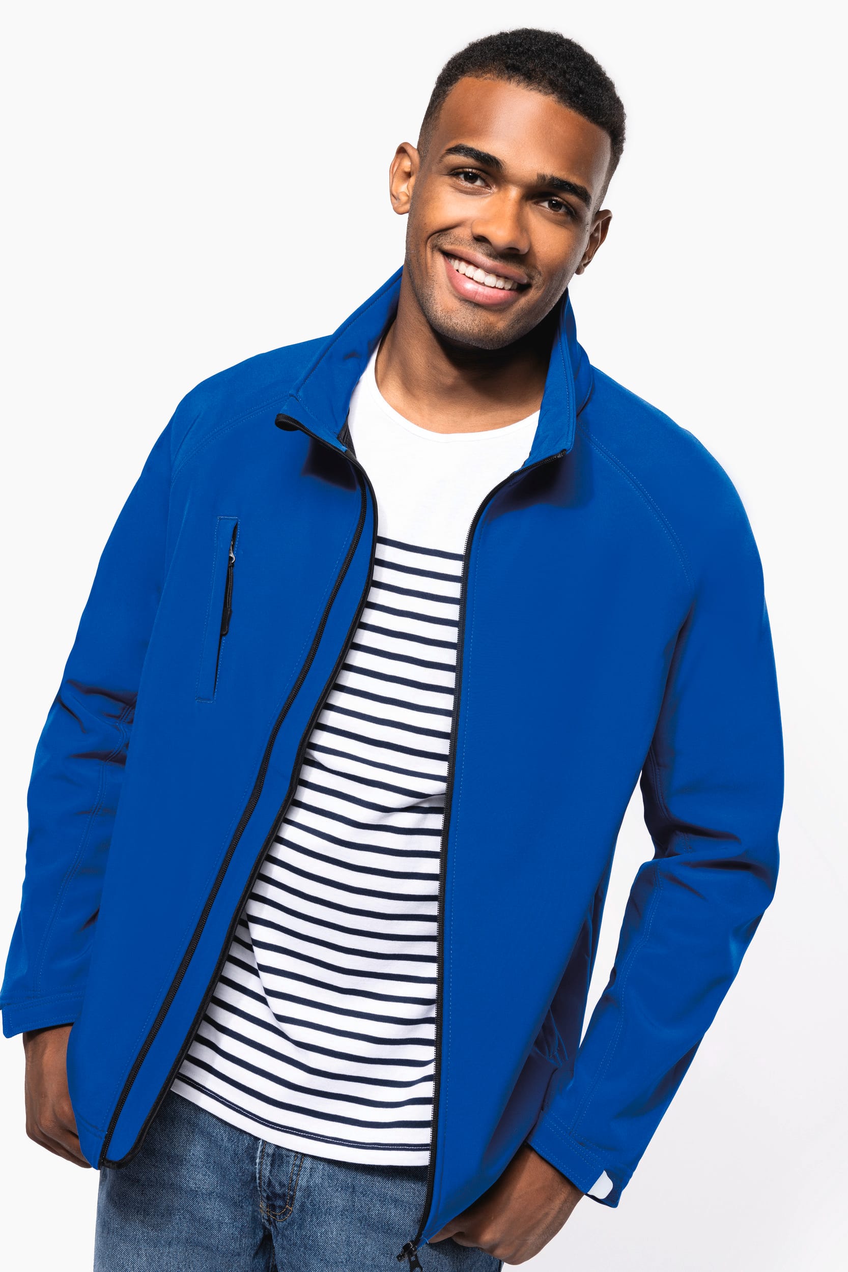 Heren softshell jas met afneembare capuchon