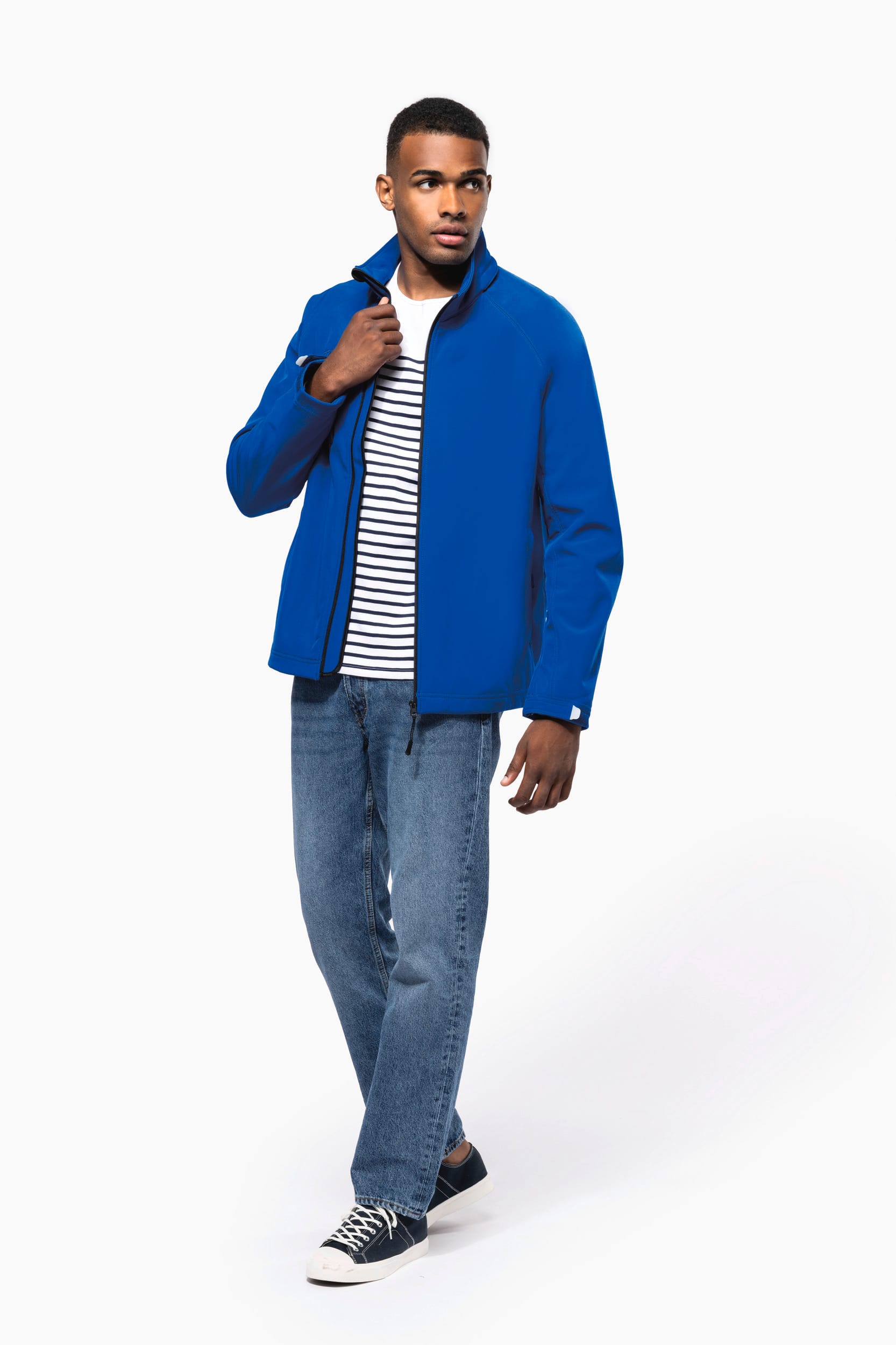 Heren softshell jas met afneembare capuchon