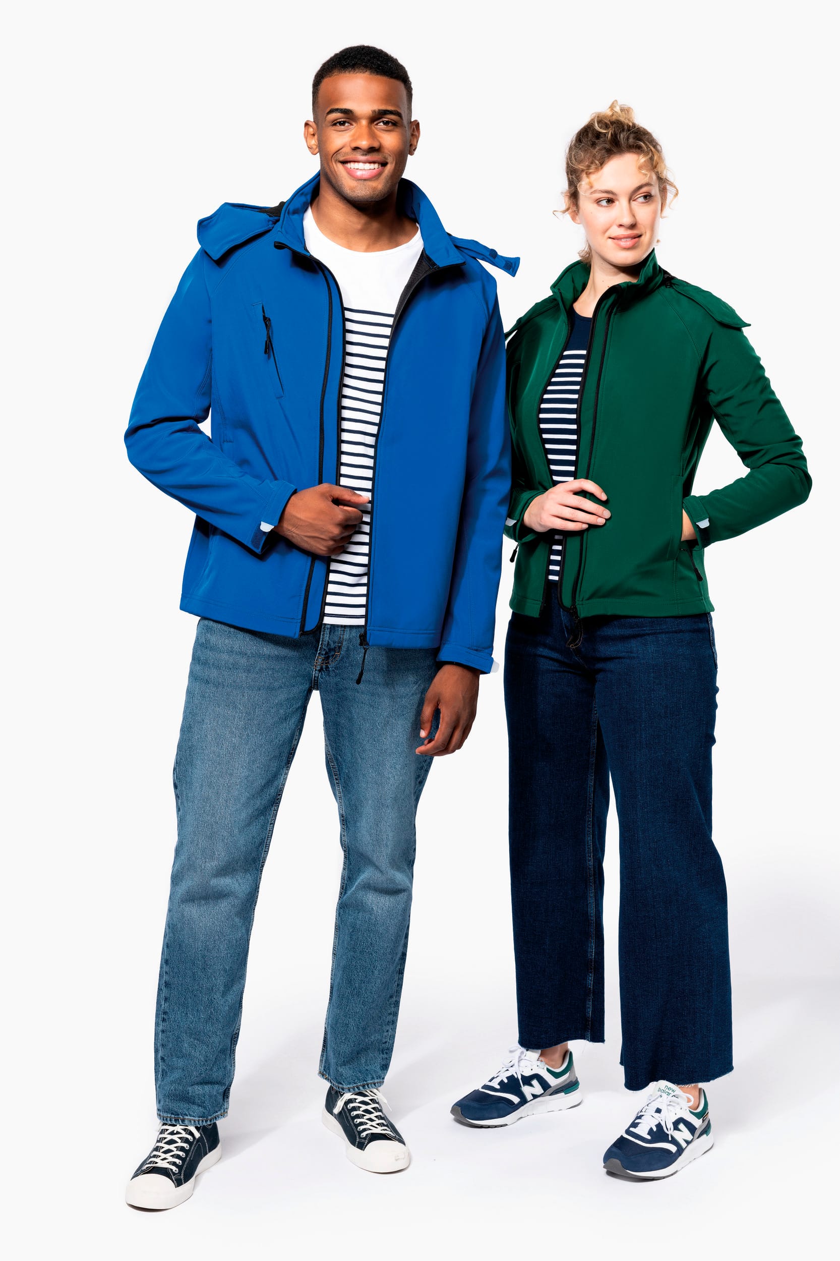 Heren softshell jas met afneembare capuchon