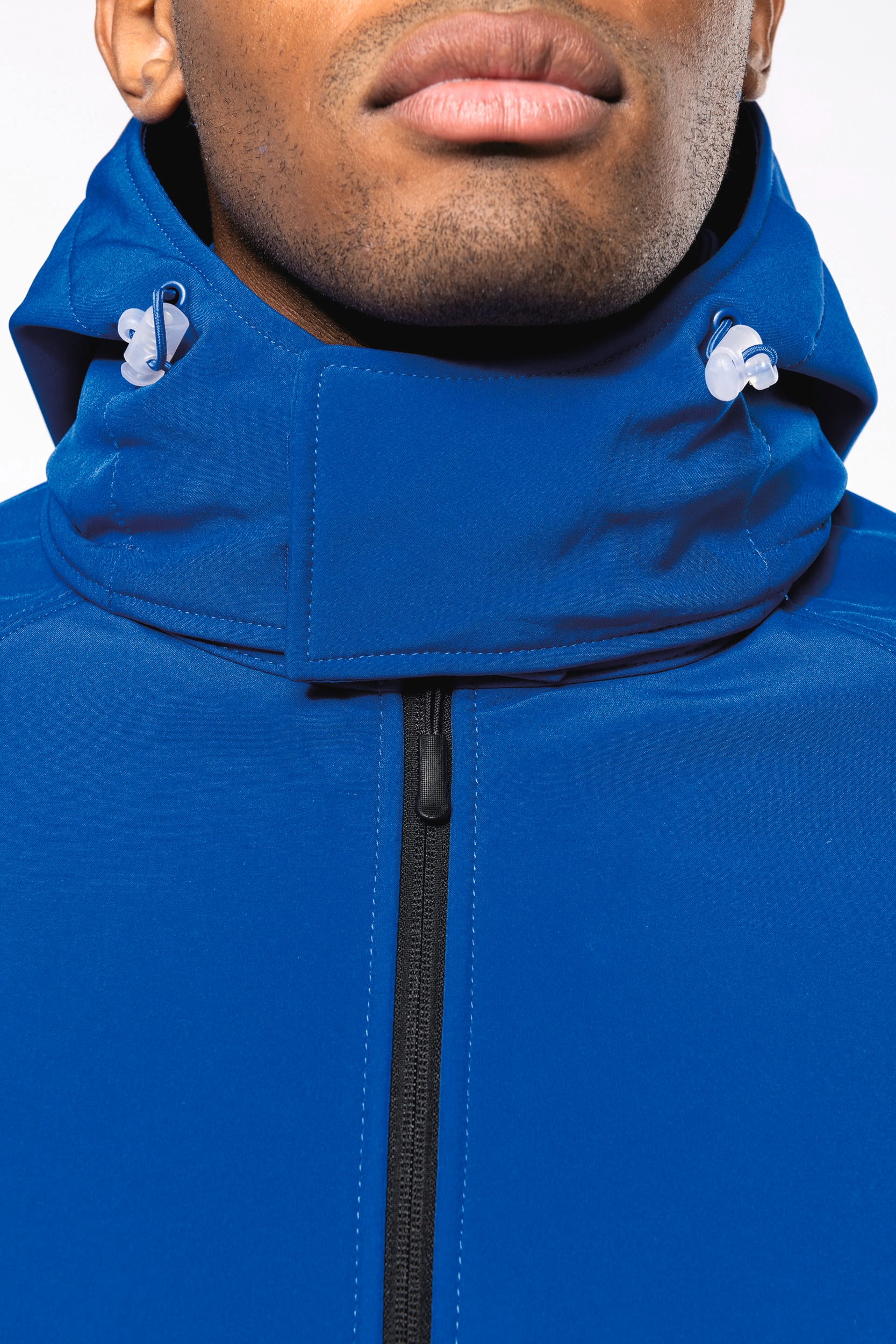 Heren softshell jas met afneembare capuchon