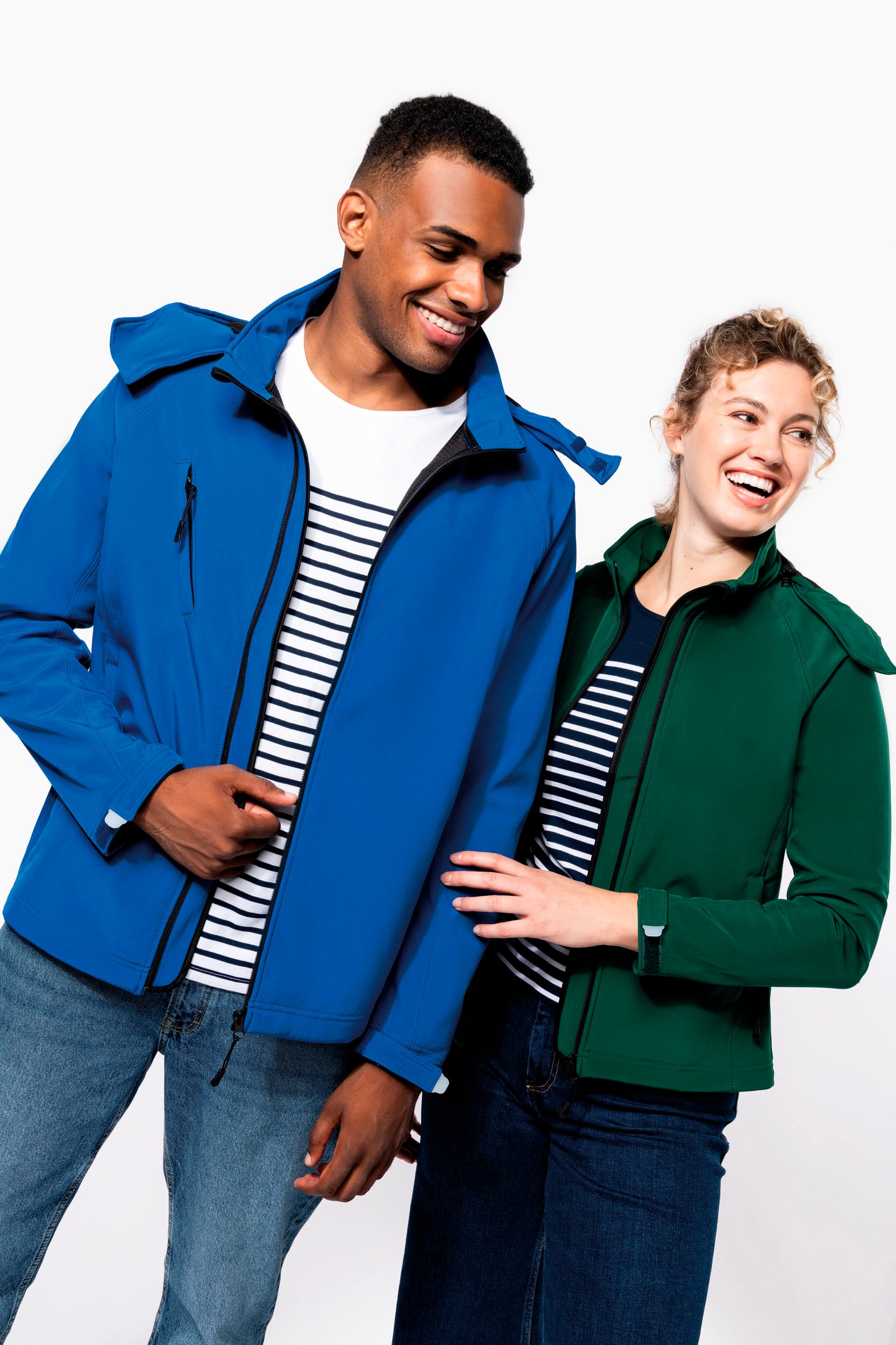 Dames softshell jas met afneembare capuchon