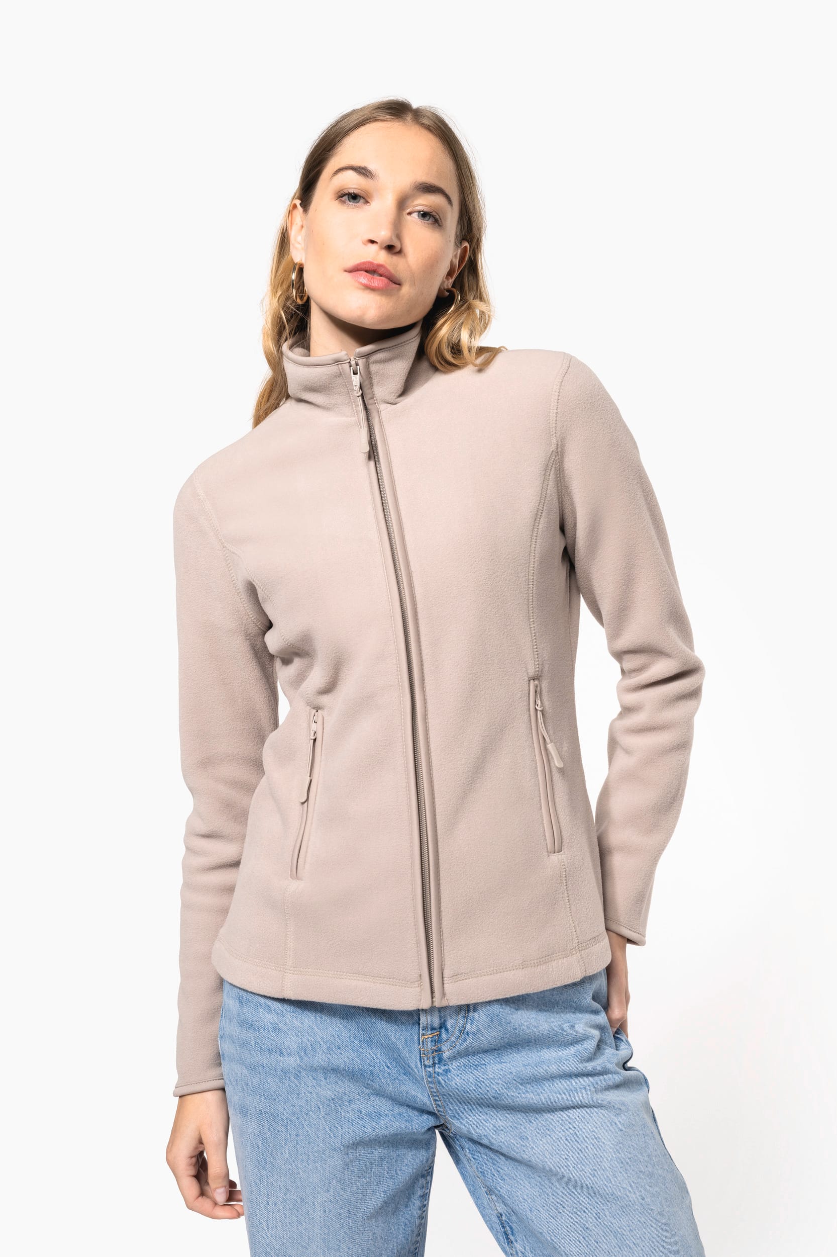 Microfleece met rits dames