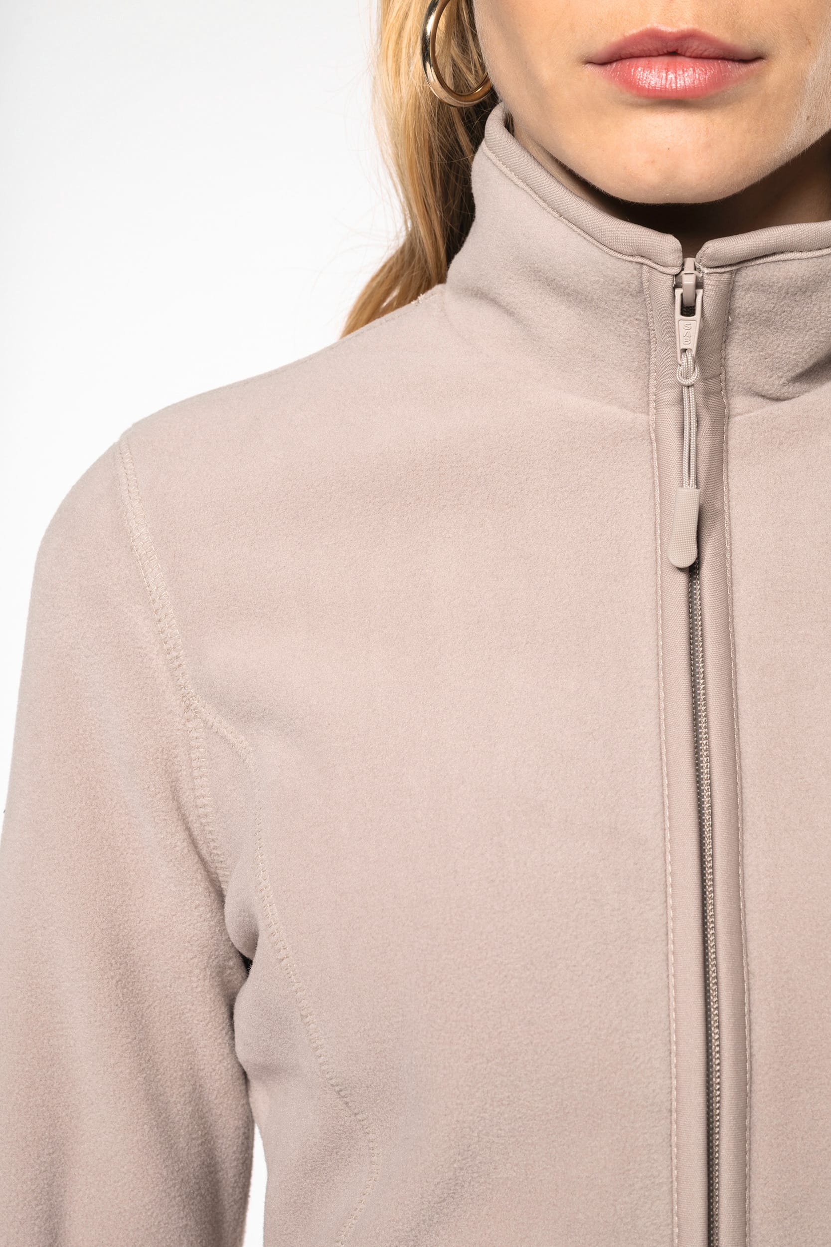 Microfleece met rits dames