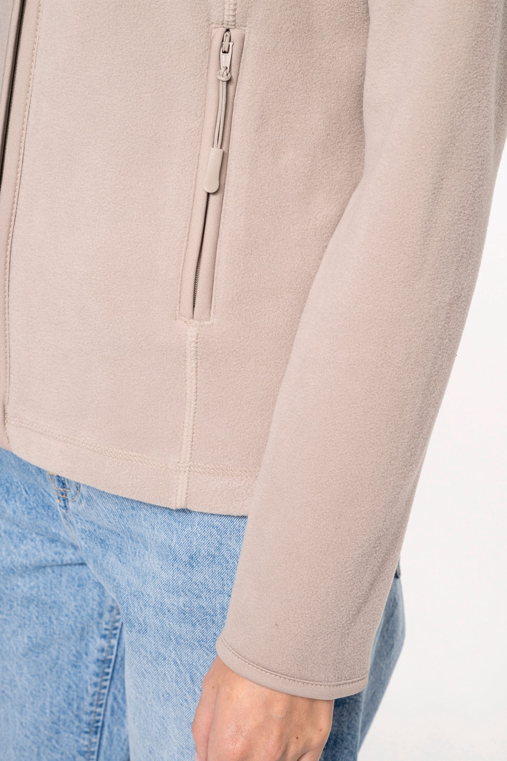 Microfleece met rits dames