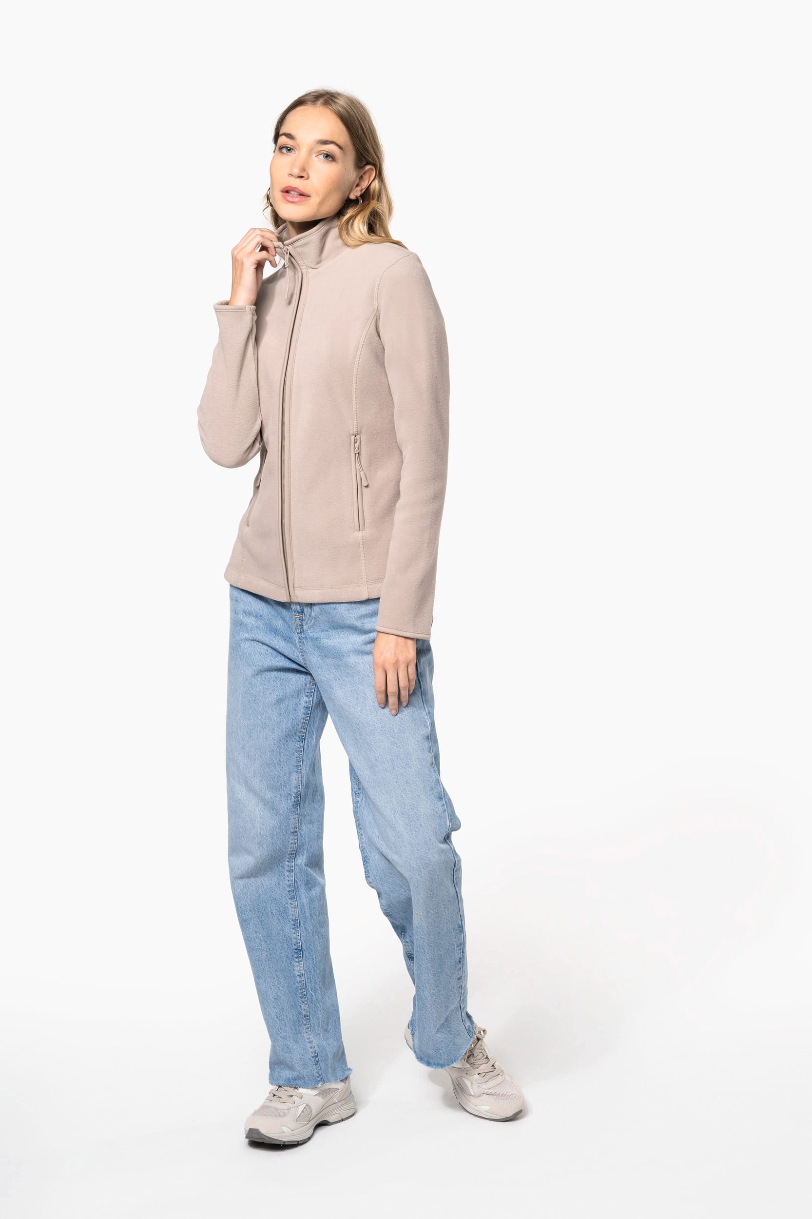 Microfleece met rits dames