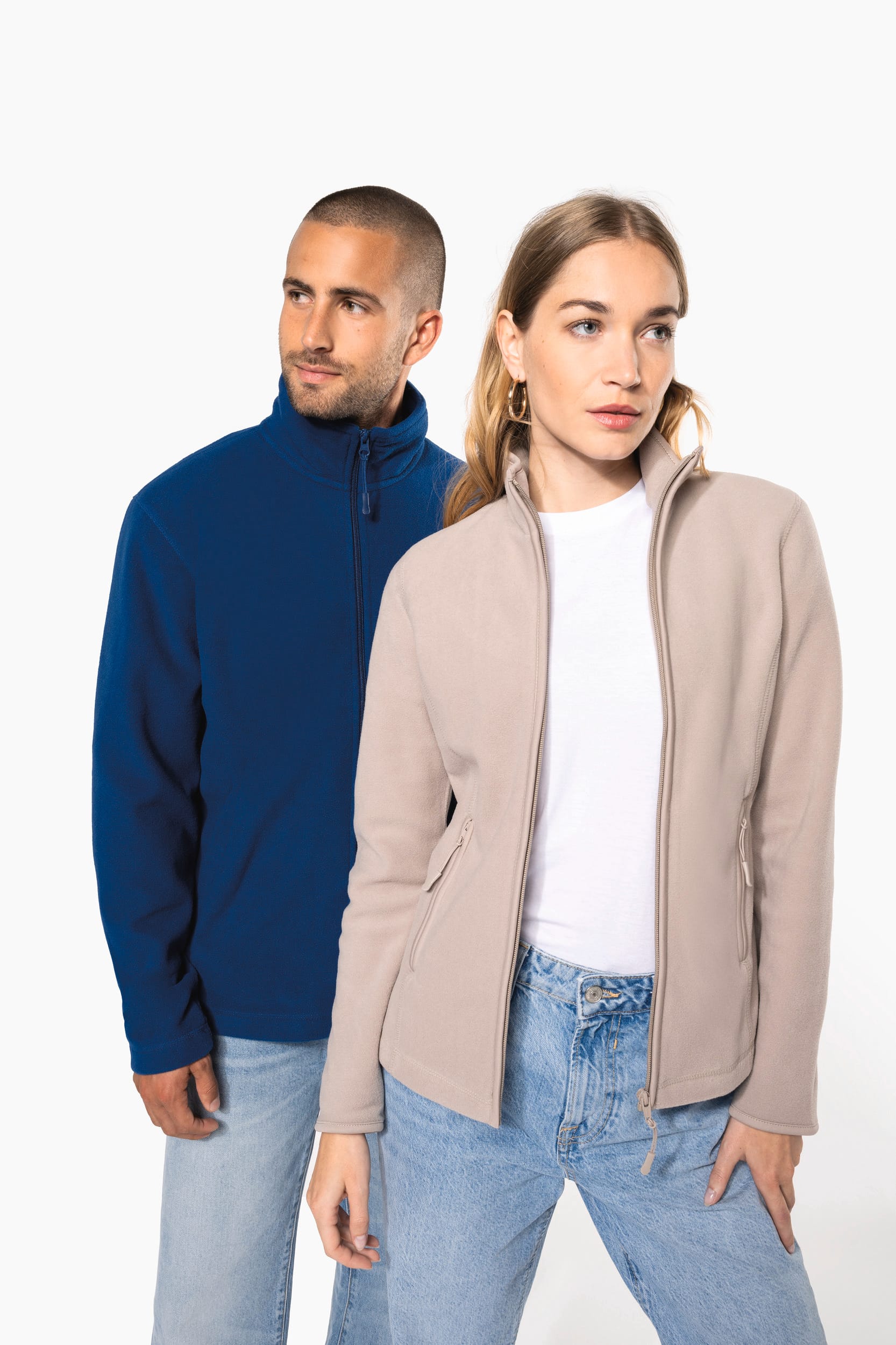 Microfleece met rits dames