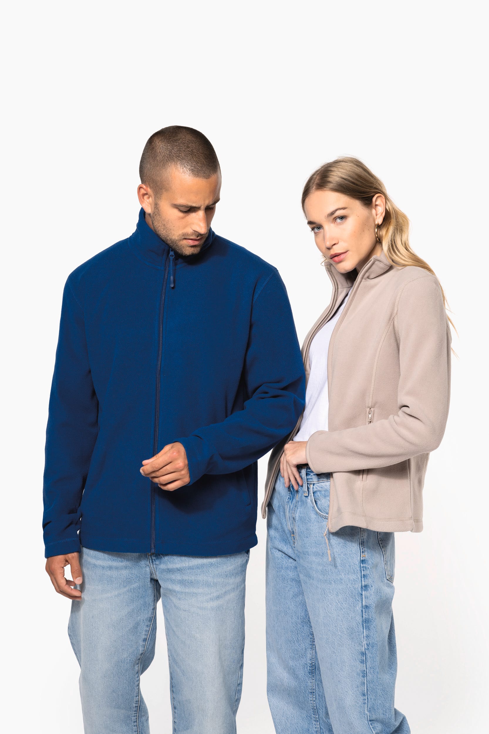 Microfleece met rits dames