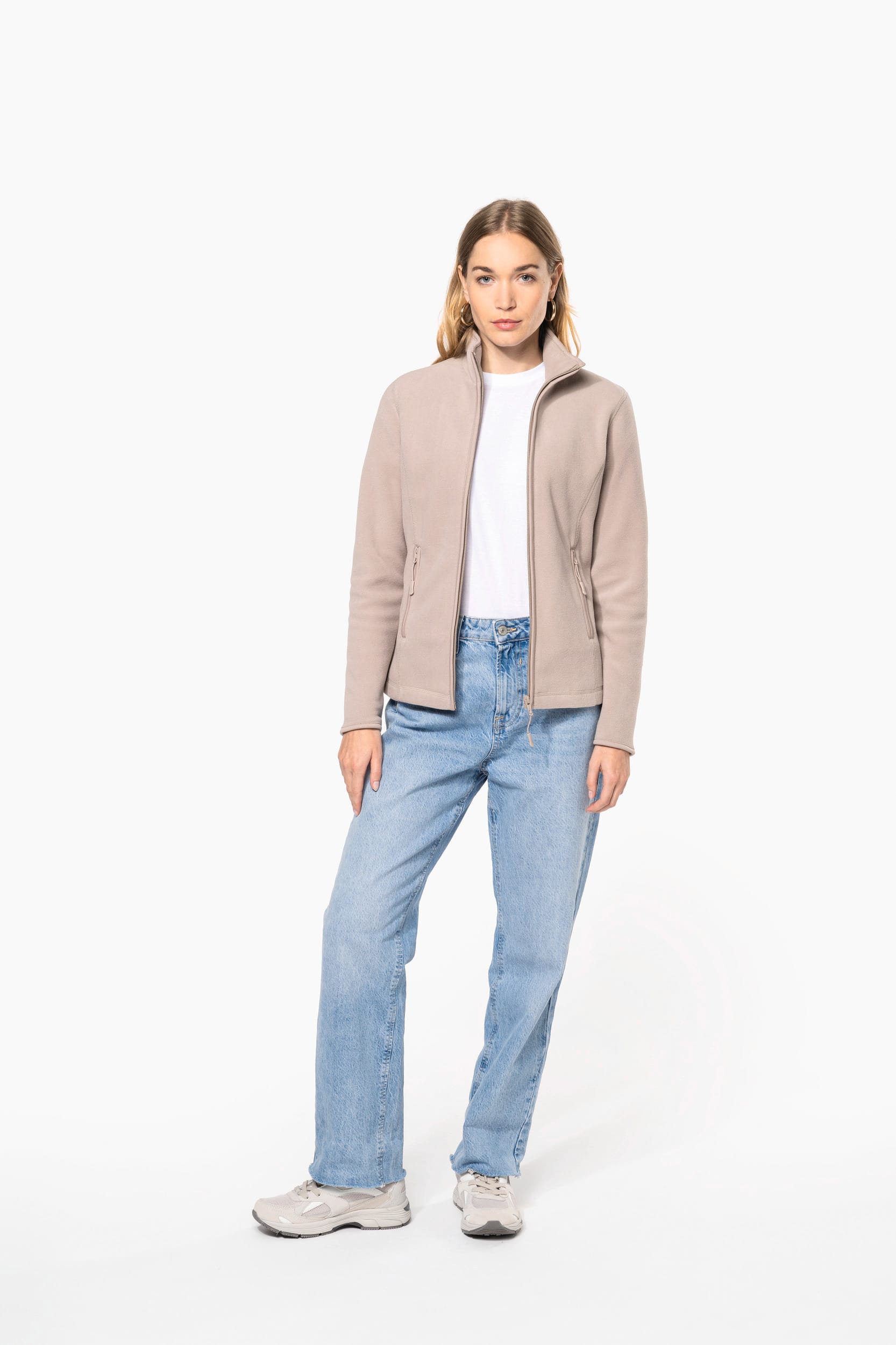 Microfleece met rits dames