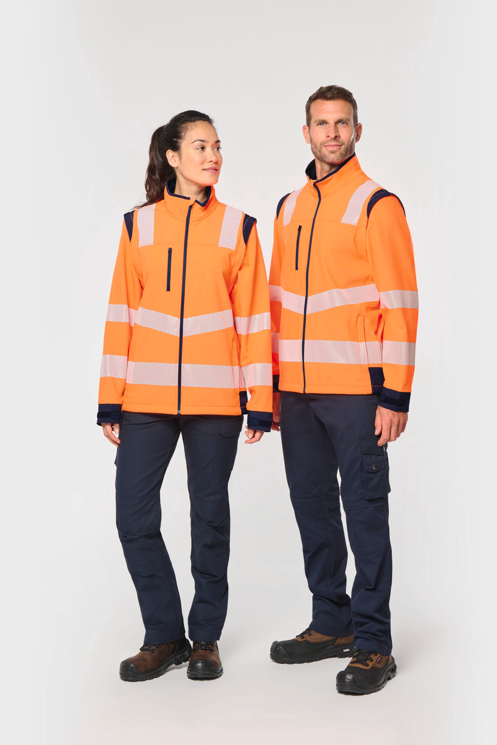 Gerecycled softshell met afneembare mouwen