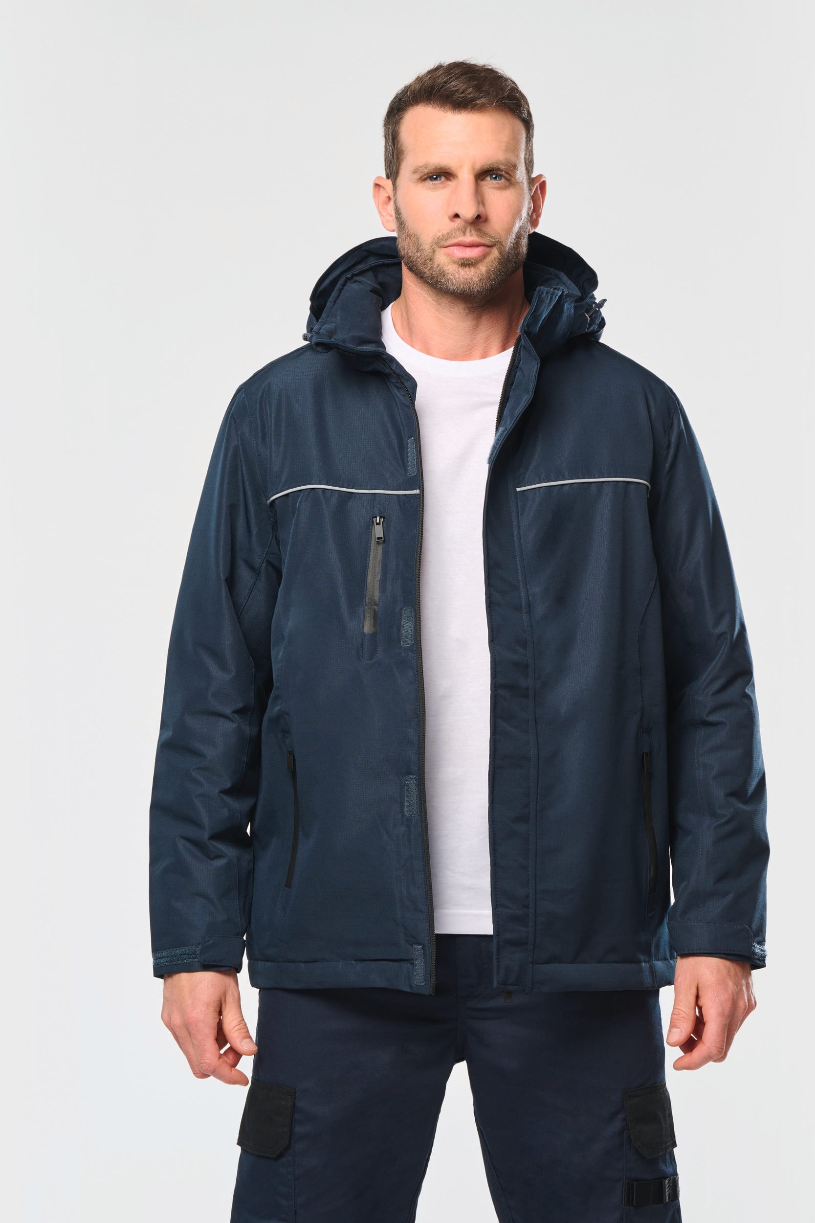 Unisex performance parka met capuchon