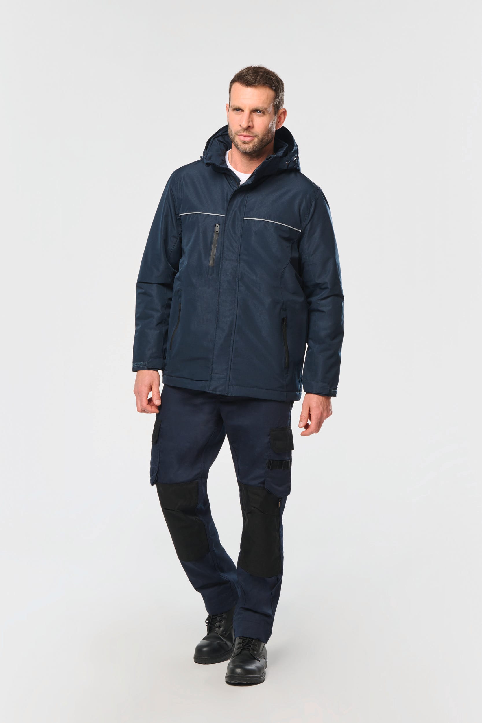 Unisex performance parka met capuchon