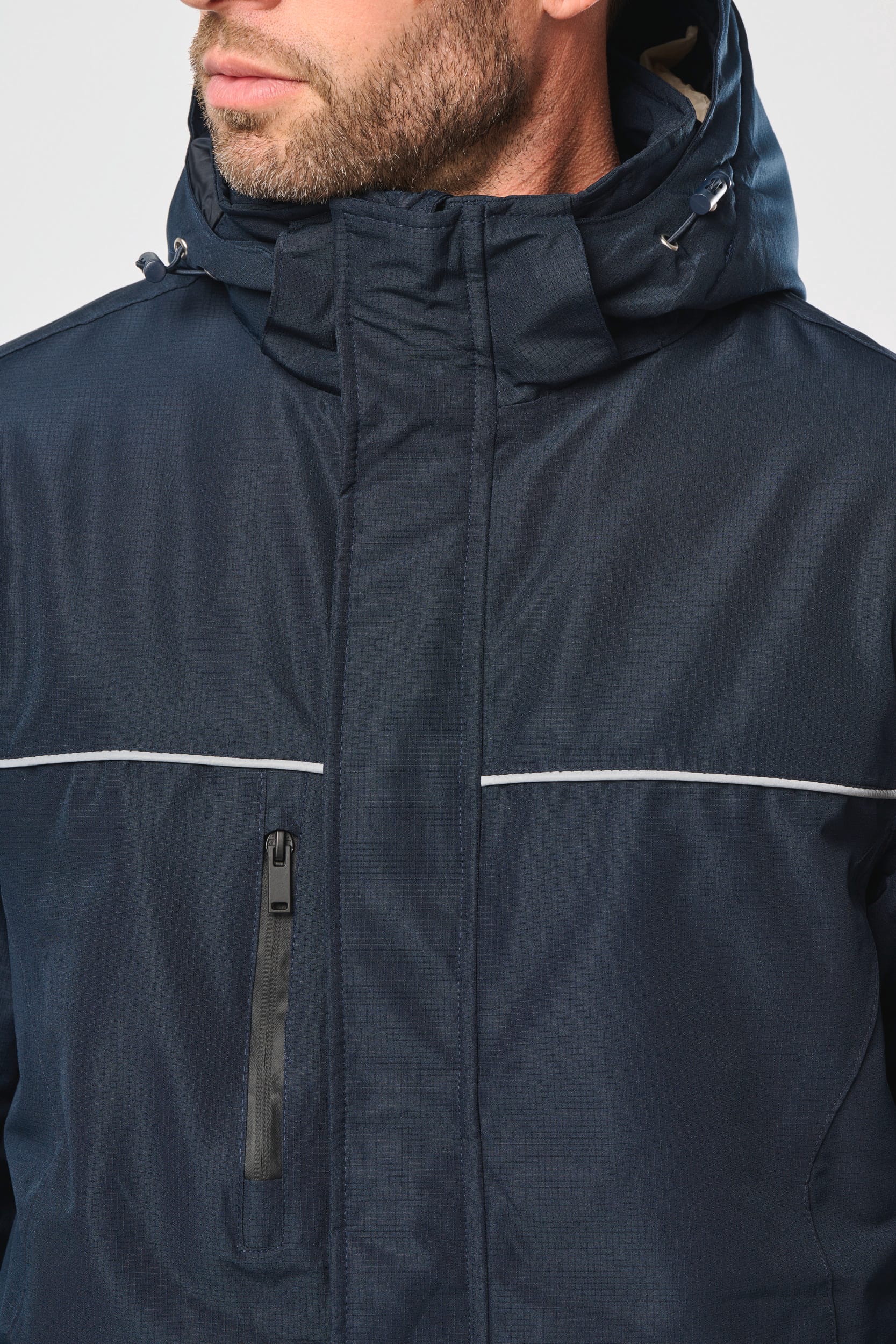 Unisex performance parka met capuchon