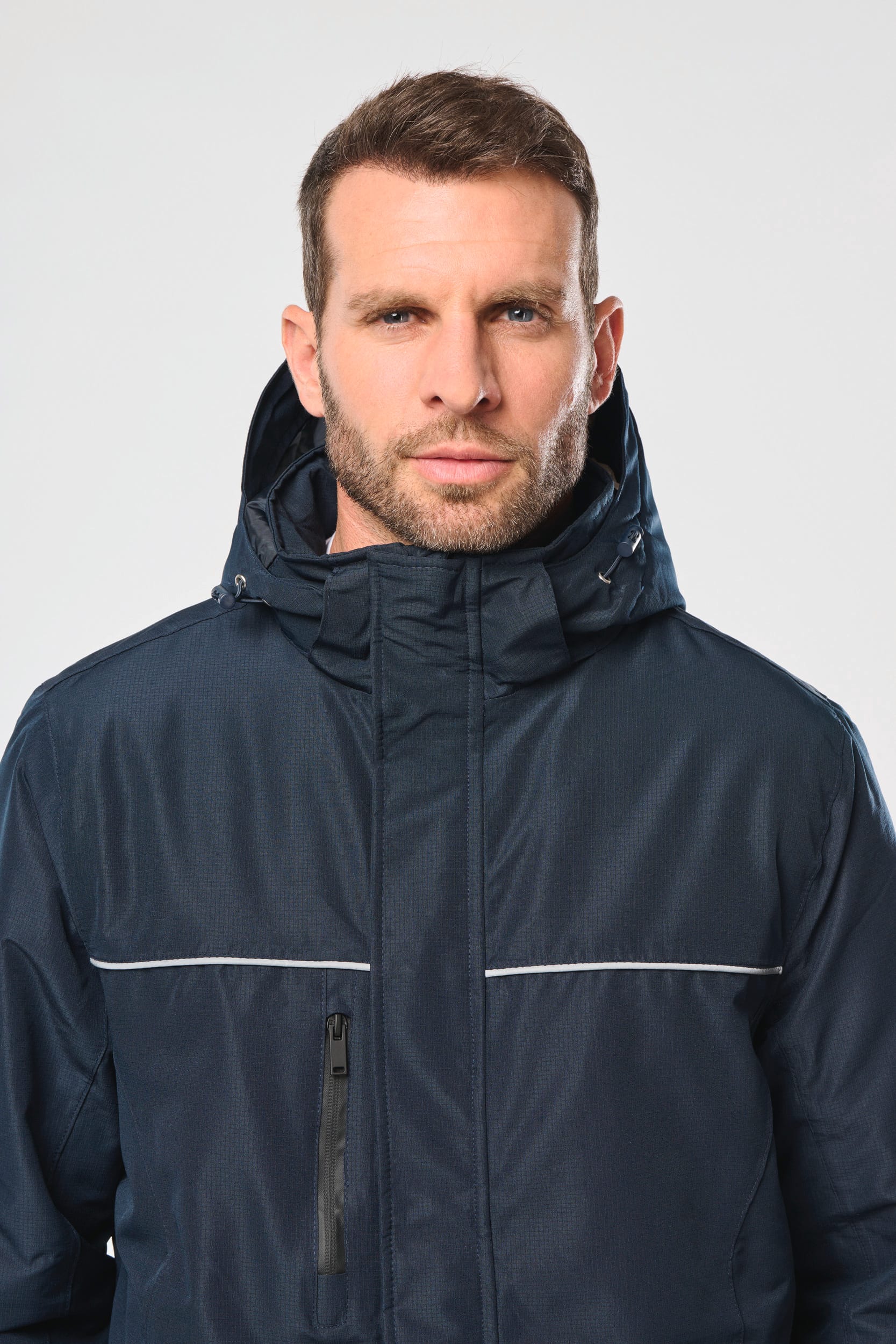 Unisex performance parka met capuchon