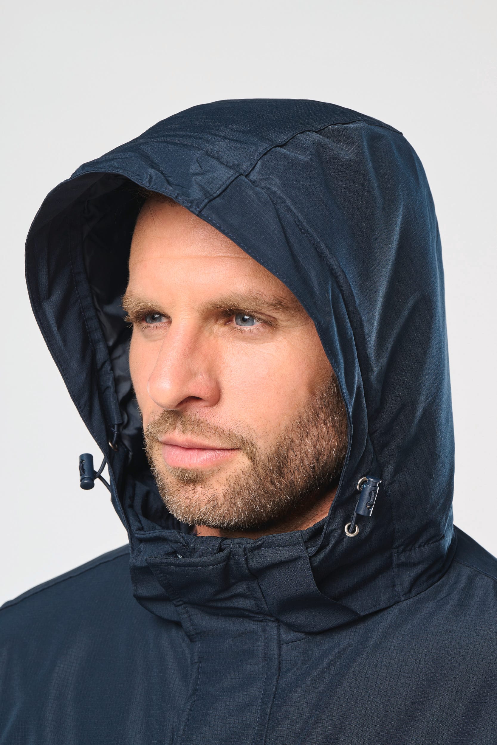Unisex performance parka met capuchon