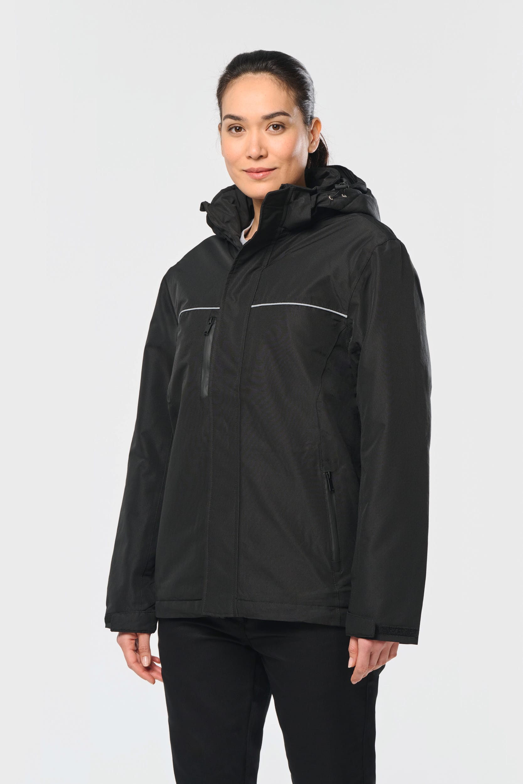 Unisex performance parka met capuchon