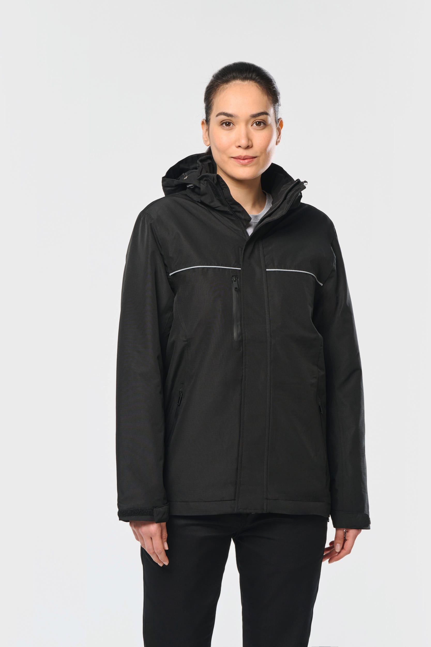 Unisex performance parka met capuchon