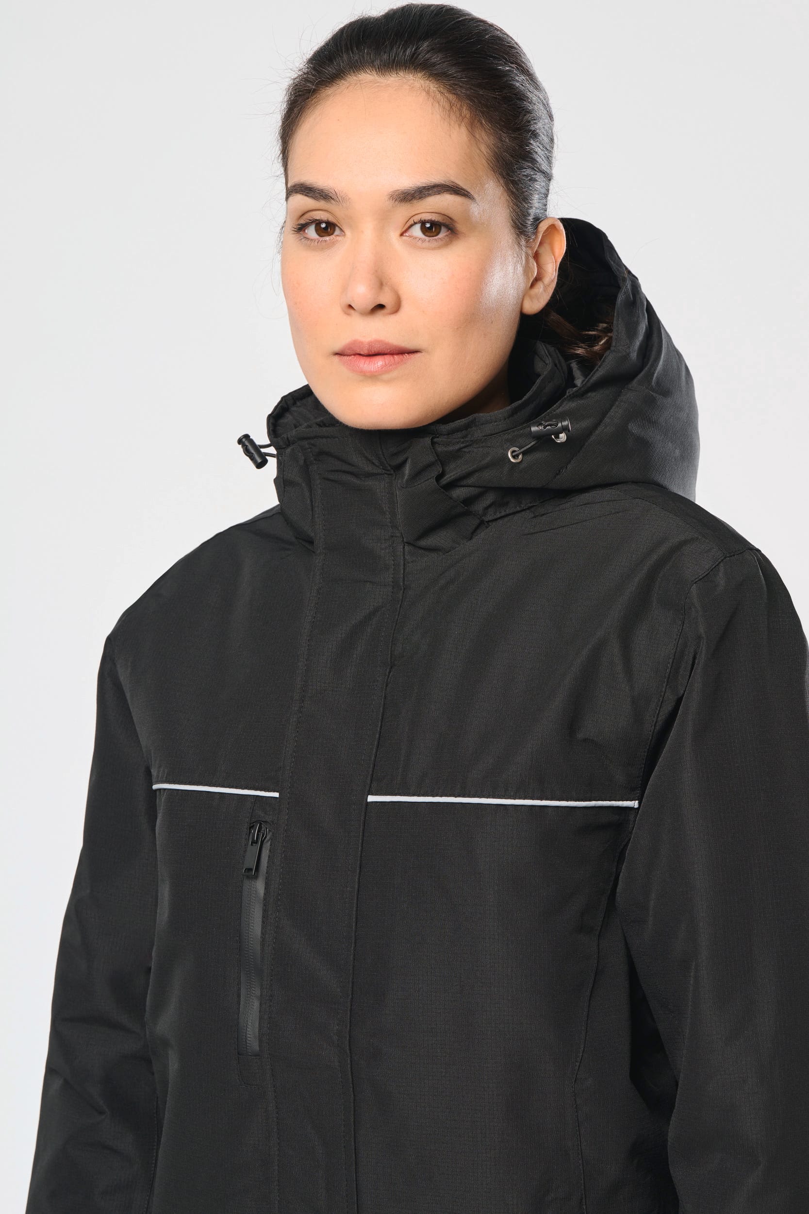 Unisex performance parka met capuchon