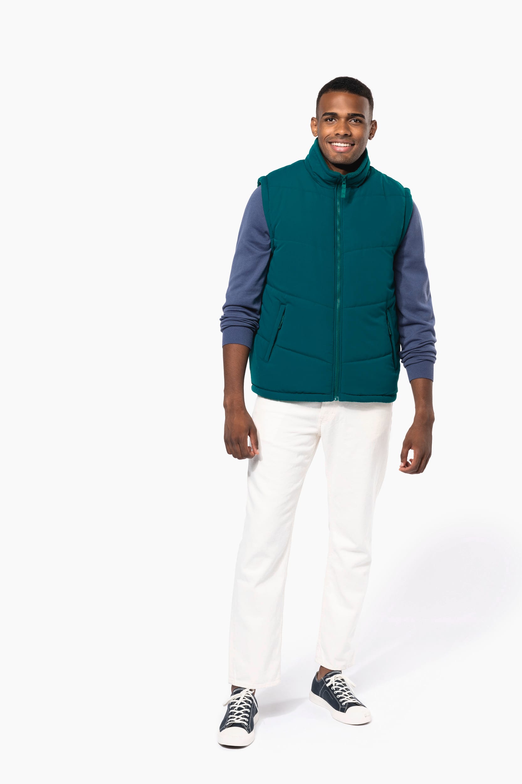 Met fleece gevoerde bodywarmer