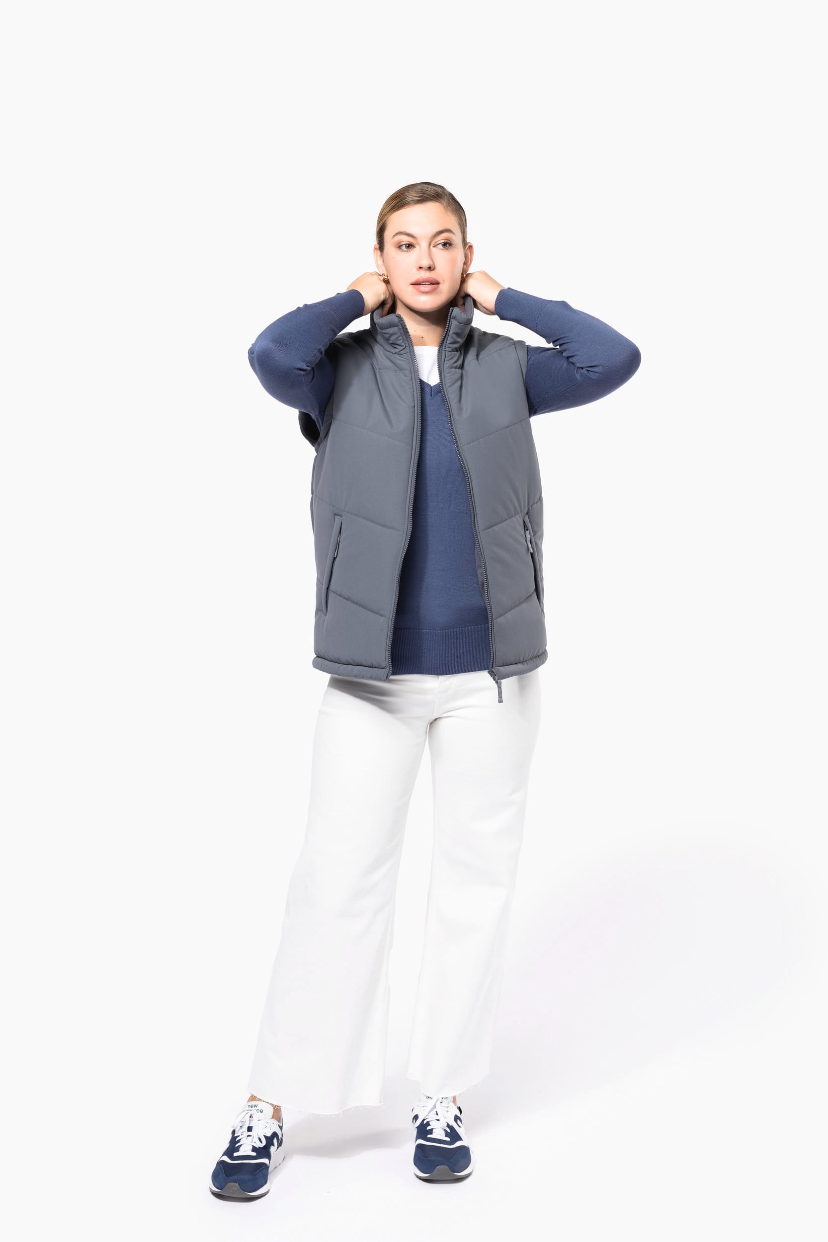 Met fleece gevoerde bodywarmer