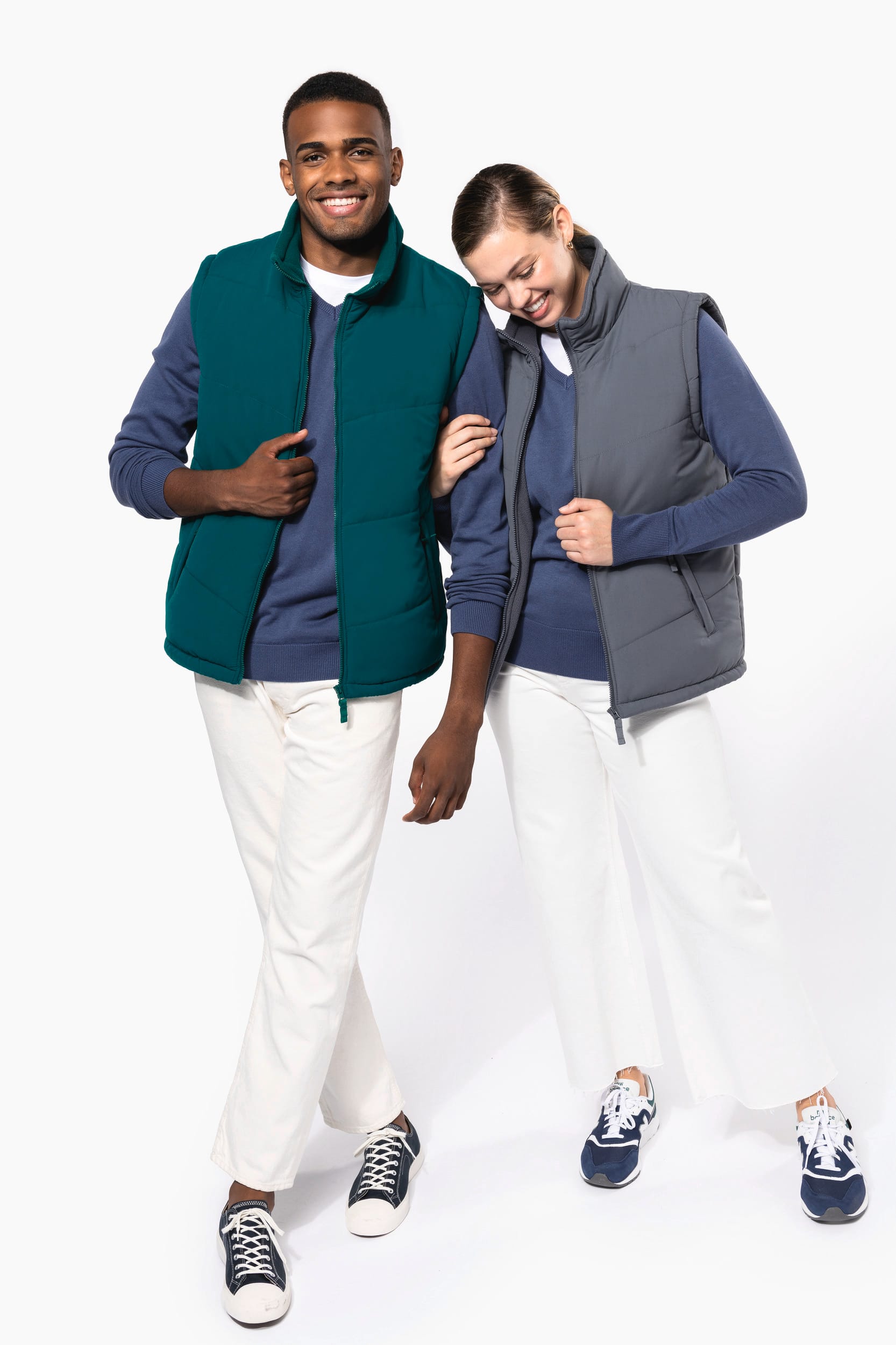Met fleece gevoerde bodywarmer