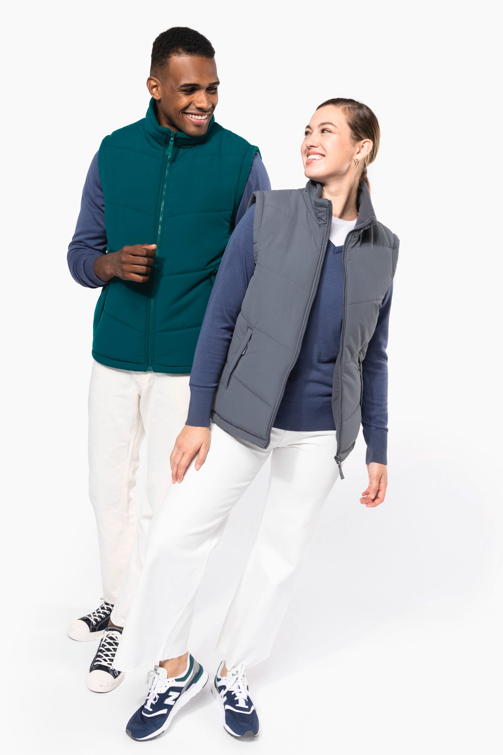 Met fleece gevoerde bodywarmer
