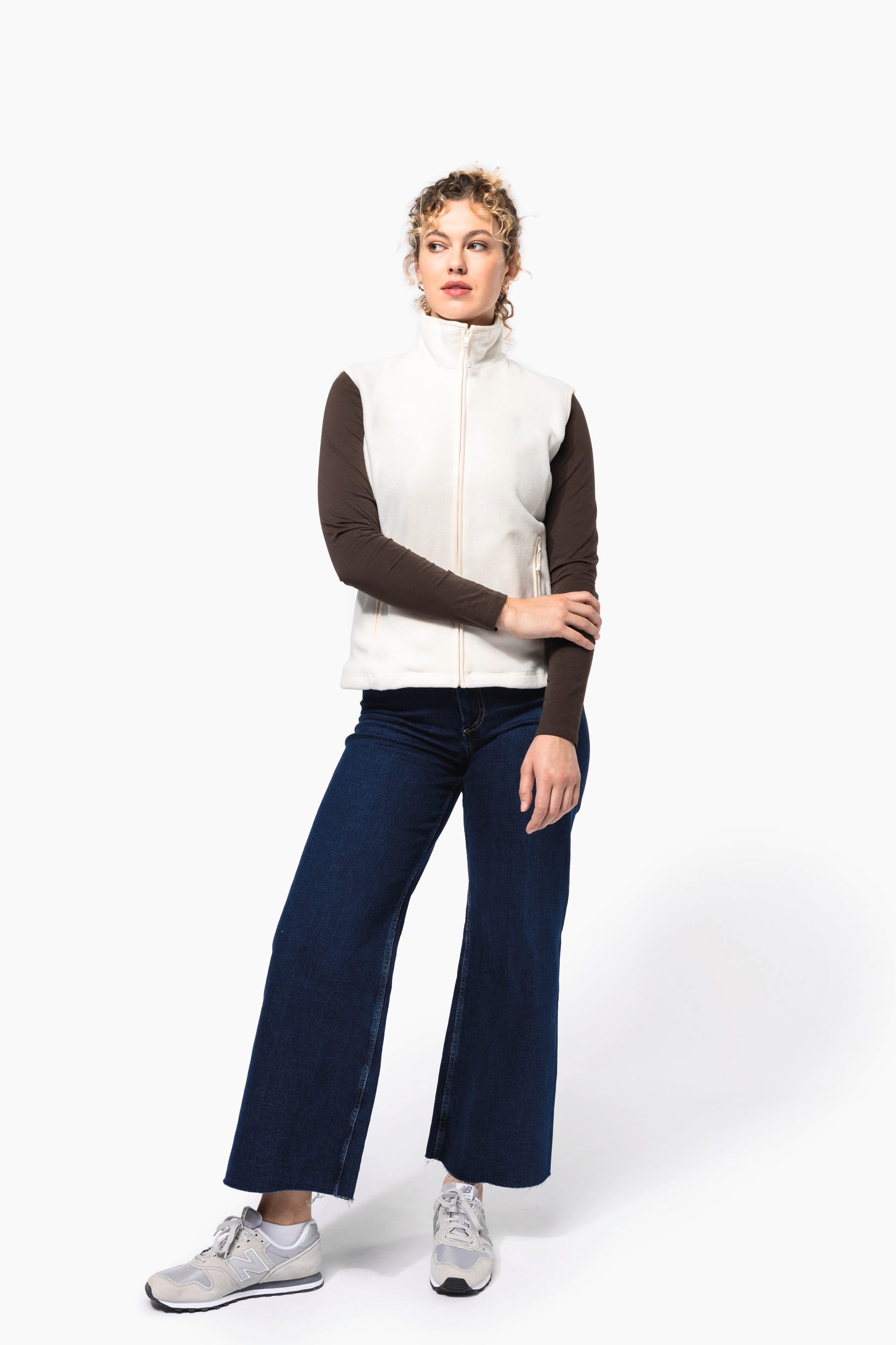 Bodywarmer van microfleece dames