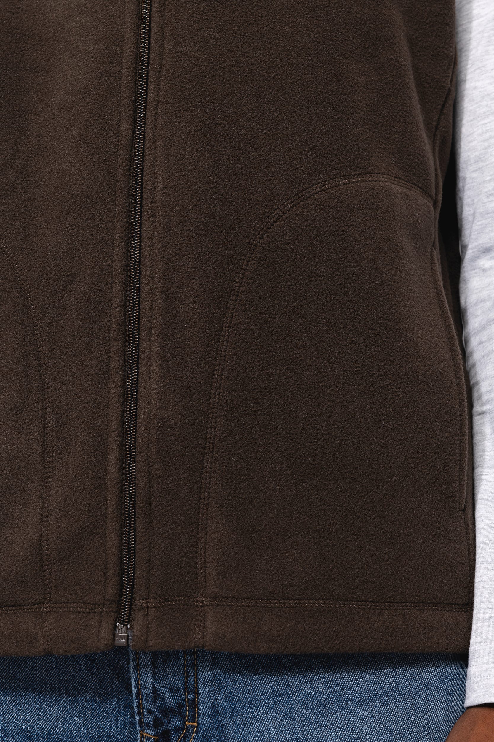 Bodywarmer van microfleece heren