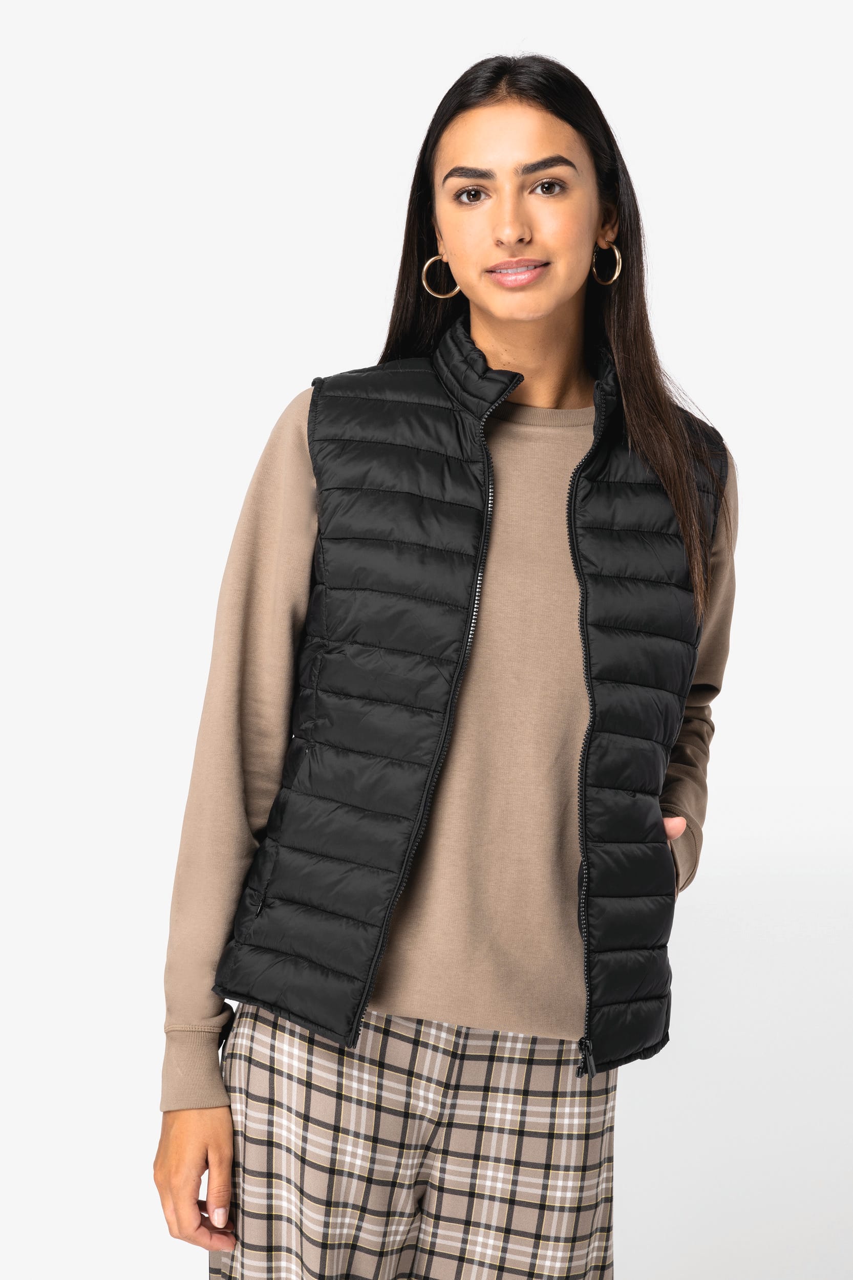 Ecologische lichte bodywarmer voor dames