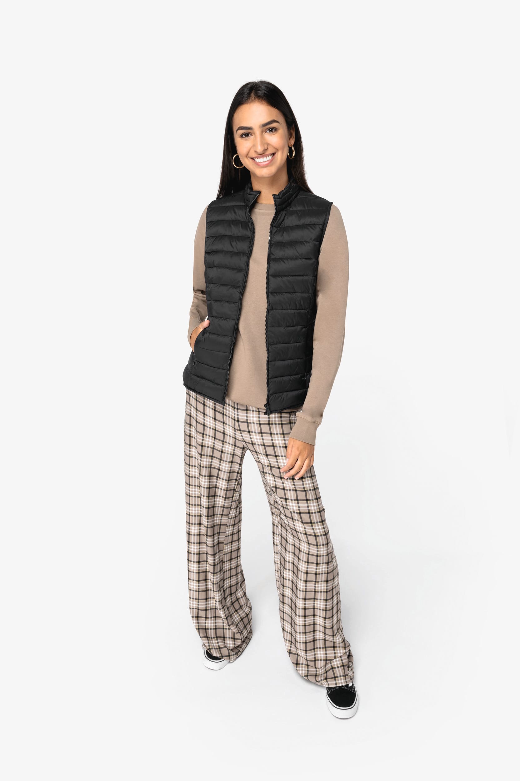 Ecologische lichte bodywarmer voor dames