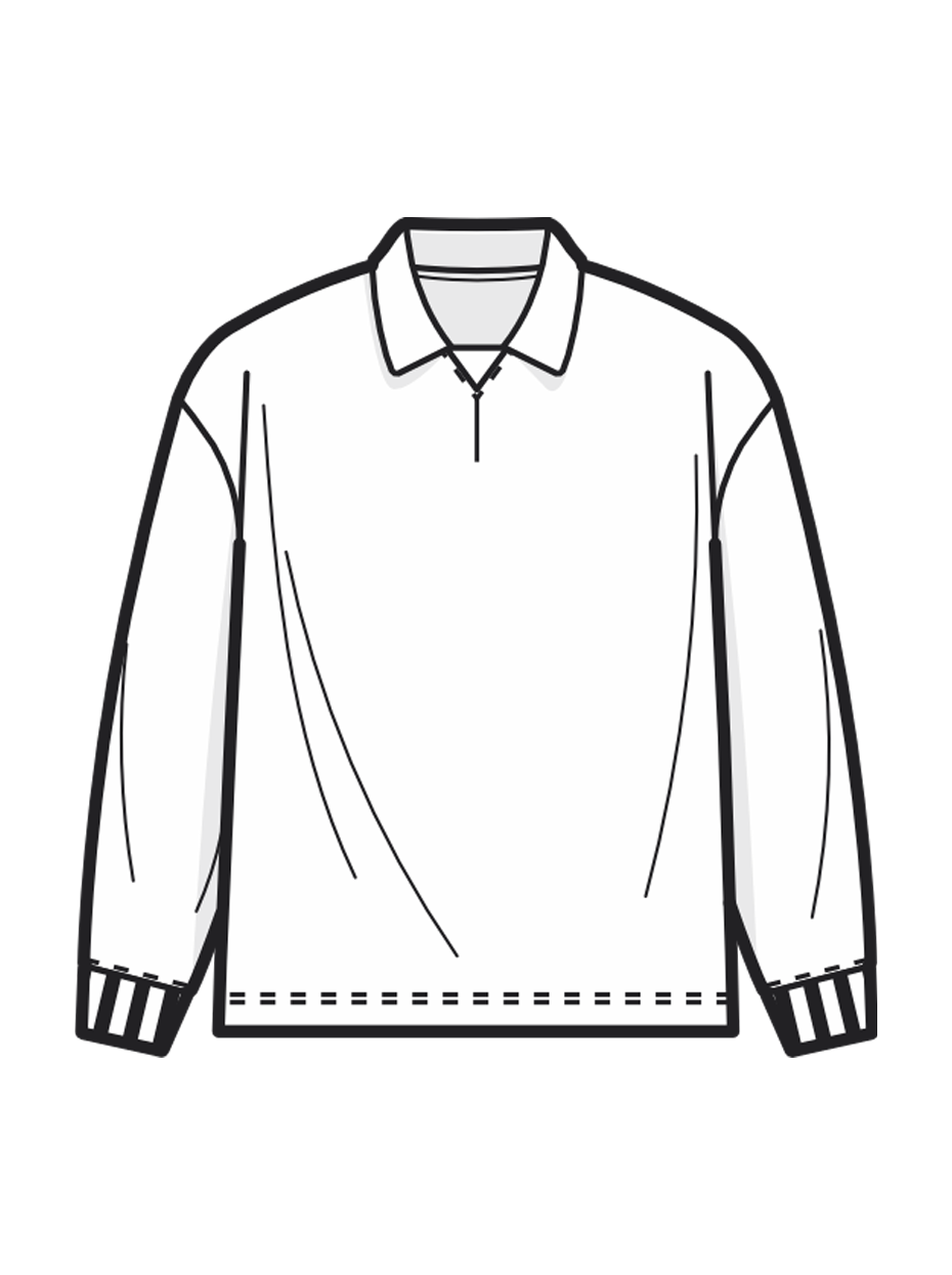 Polo lange mouwen - zelf aangeleverd