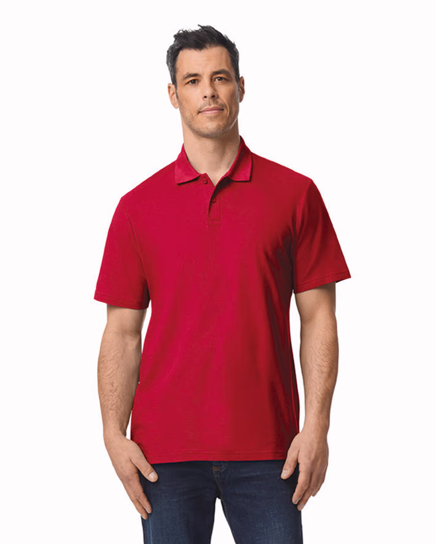 Herenpolo Softstyle Dubbele piqué