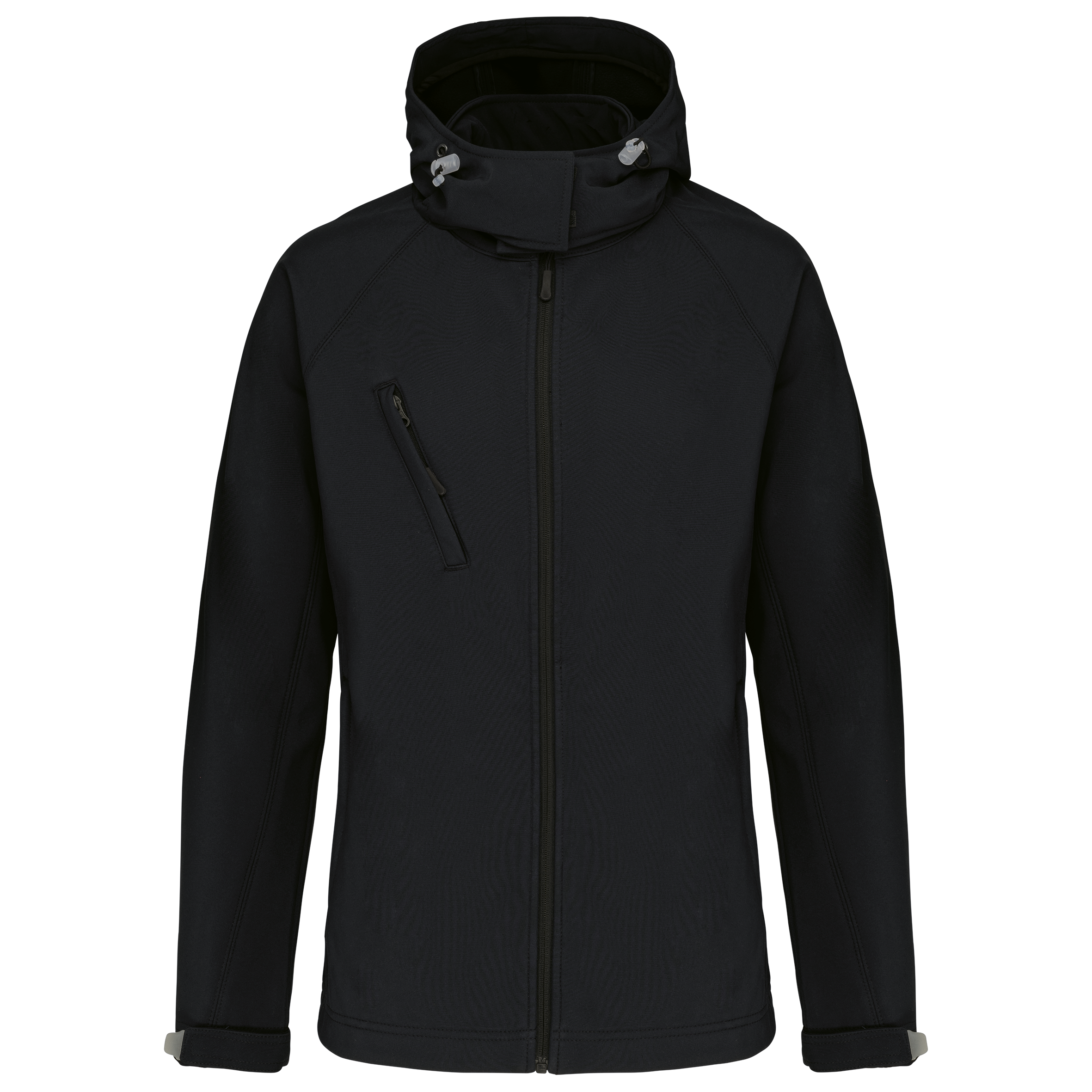 Dames softshell jas met afneembare capuchon