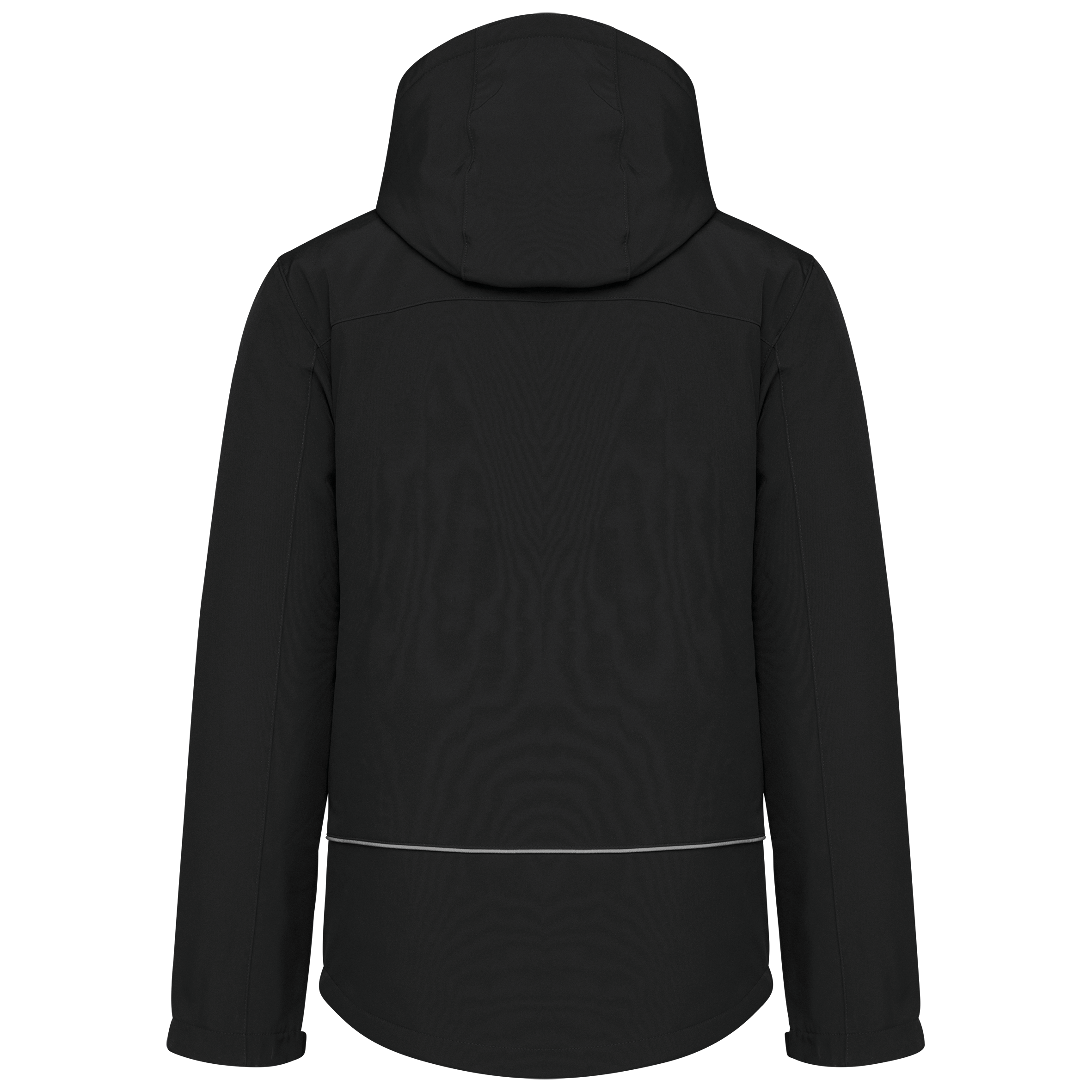 Gewatteerde softshell herenparka met capuchon