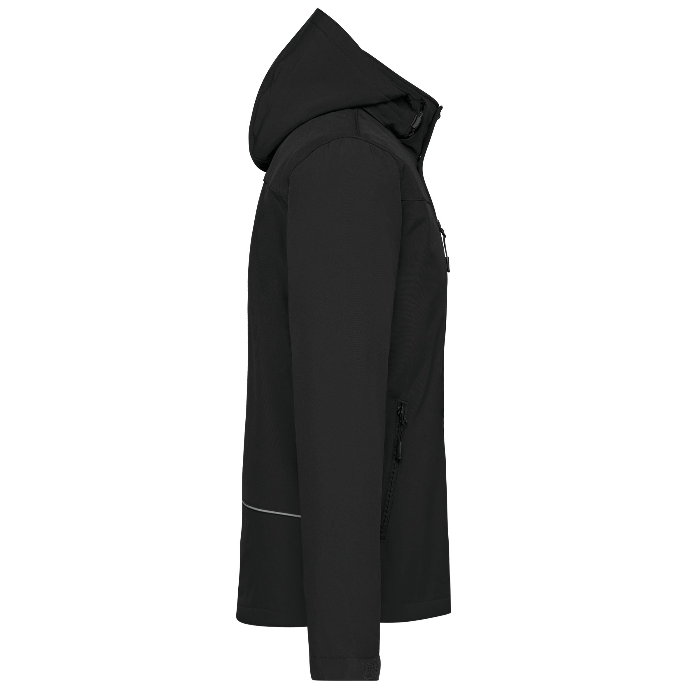 Gewatteerde softshell herenparka met capuchon