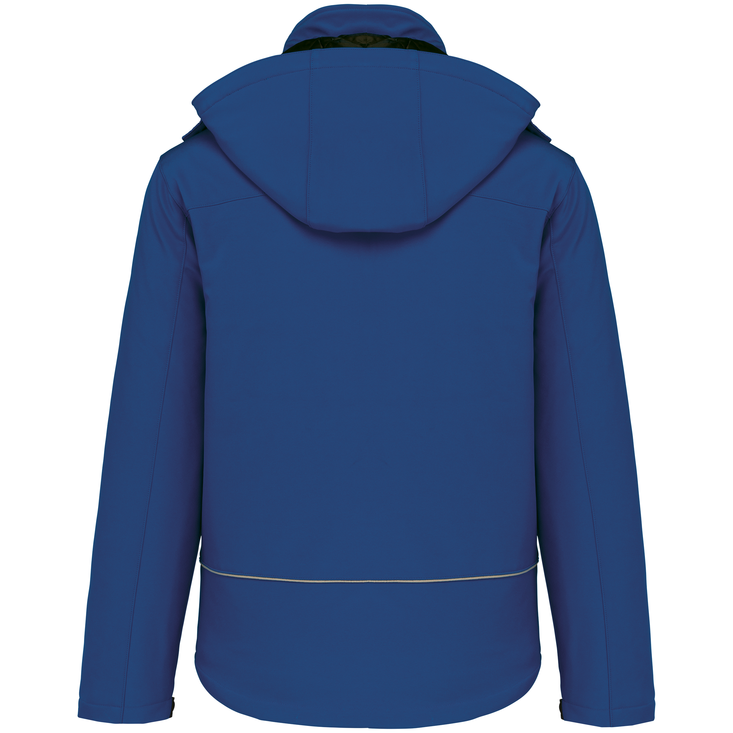 Gewatteerde softshell herenparka met capuchon