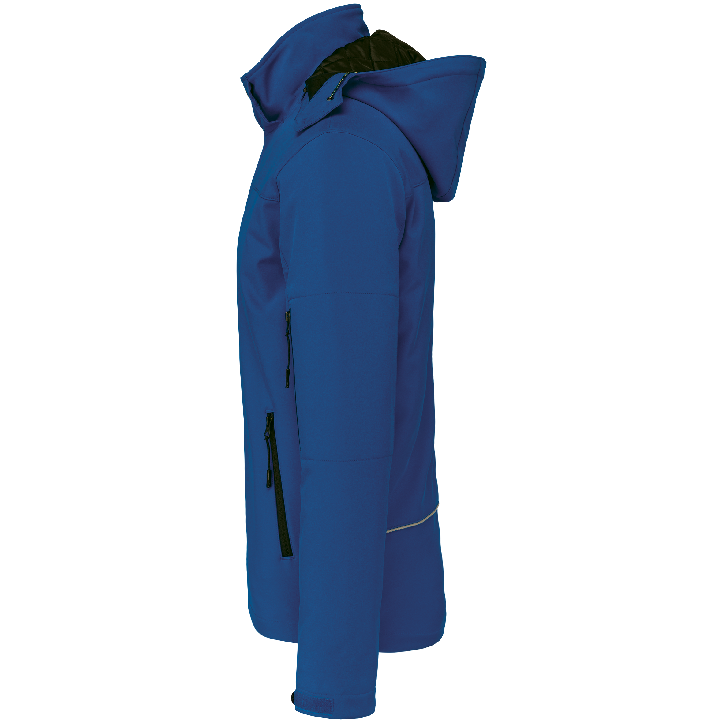 Gewatteerde softshell herenparka met capuchon