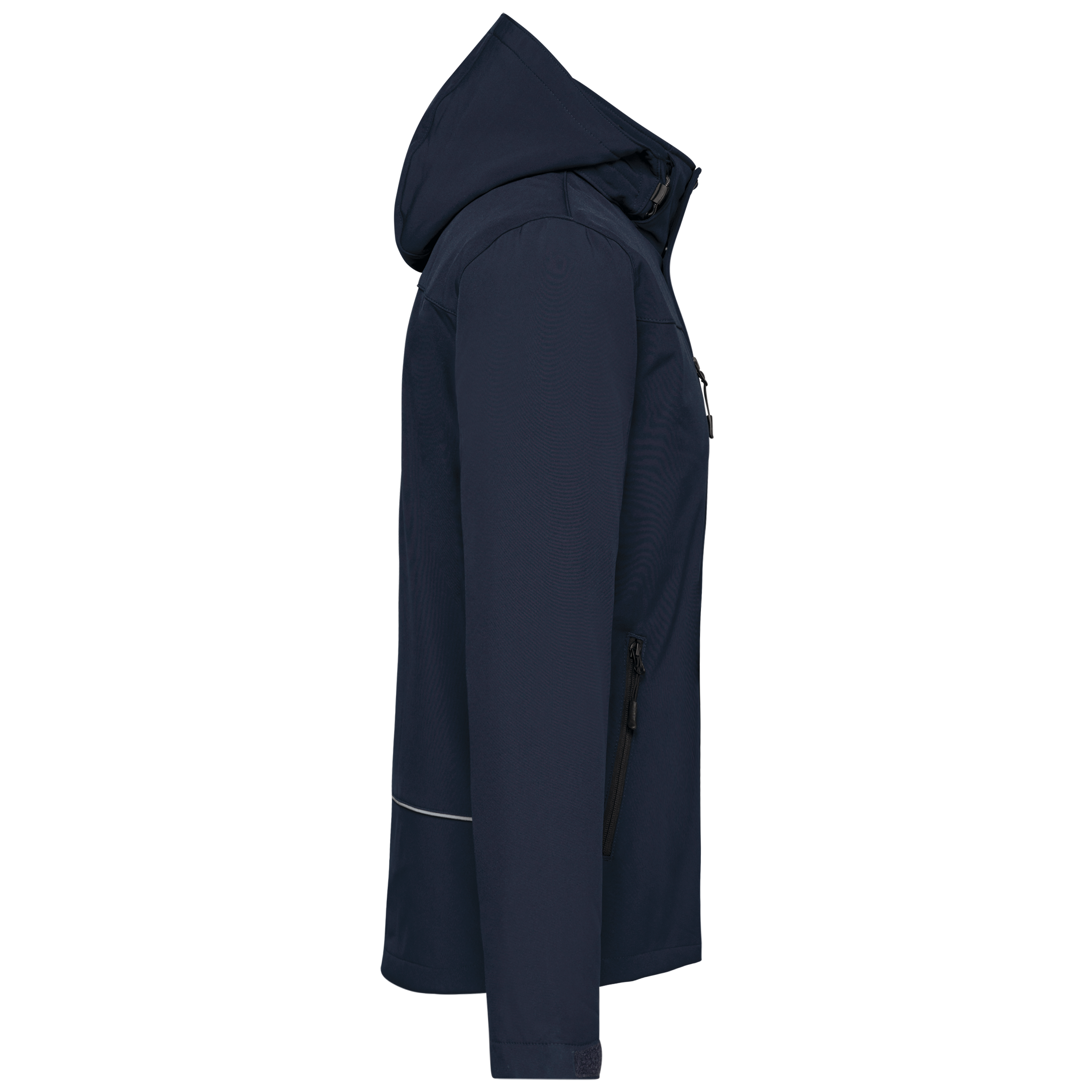 Gewatteerde softshell herenparka met capuchon