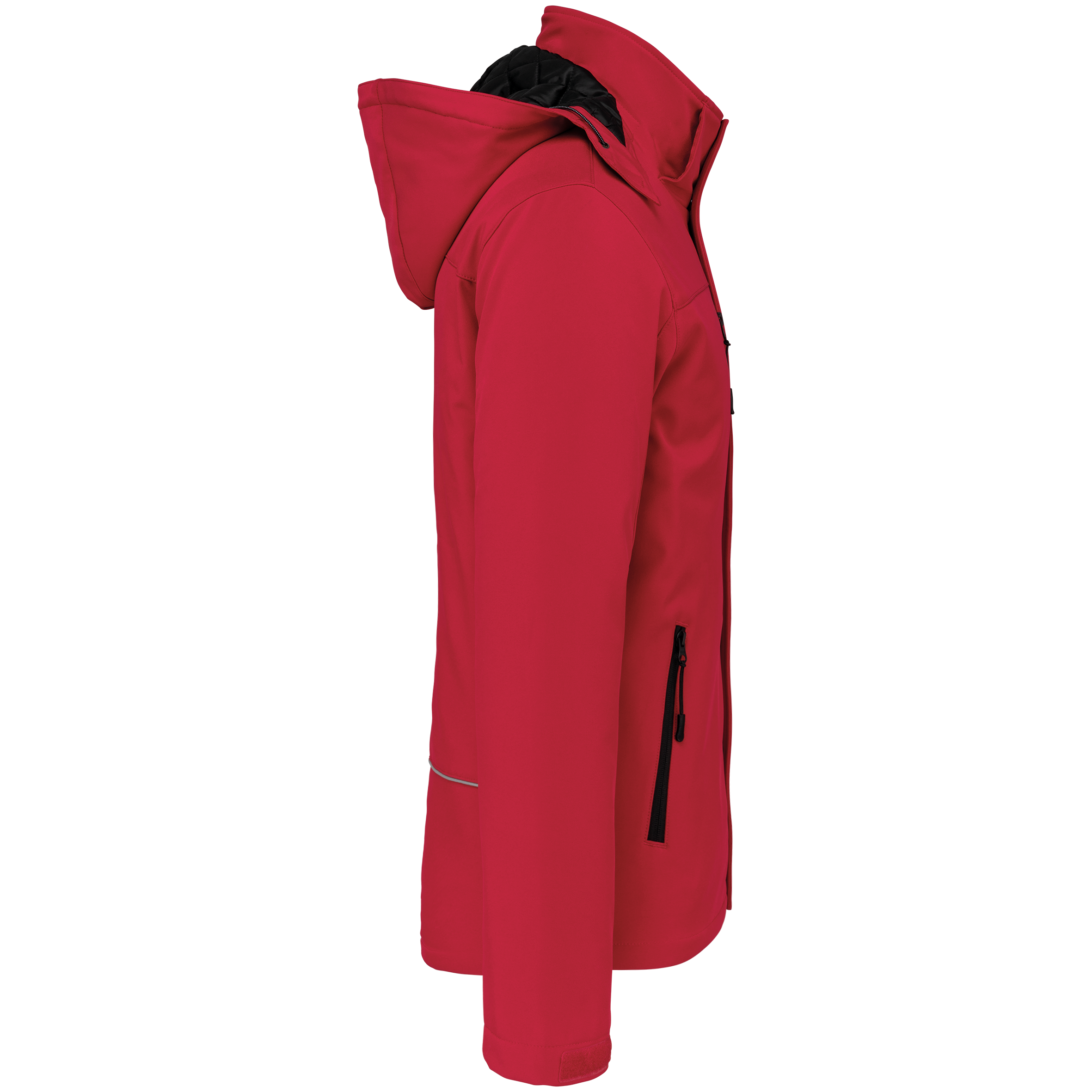 Gewatteerde softshell herenparka met capuchon